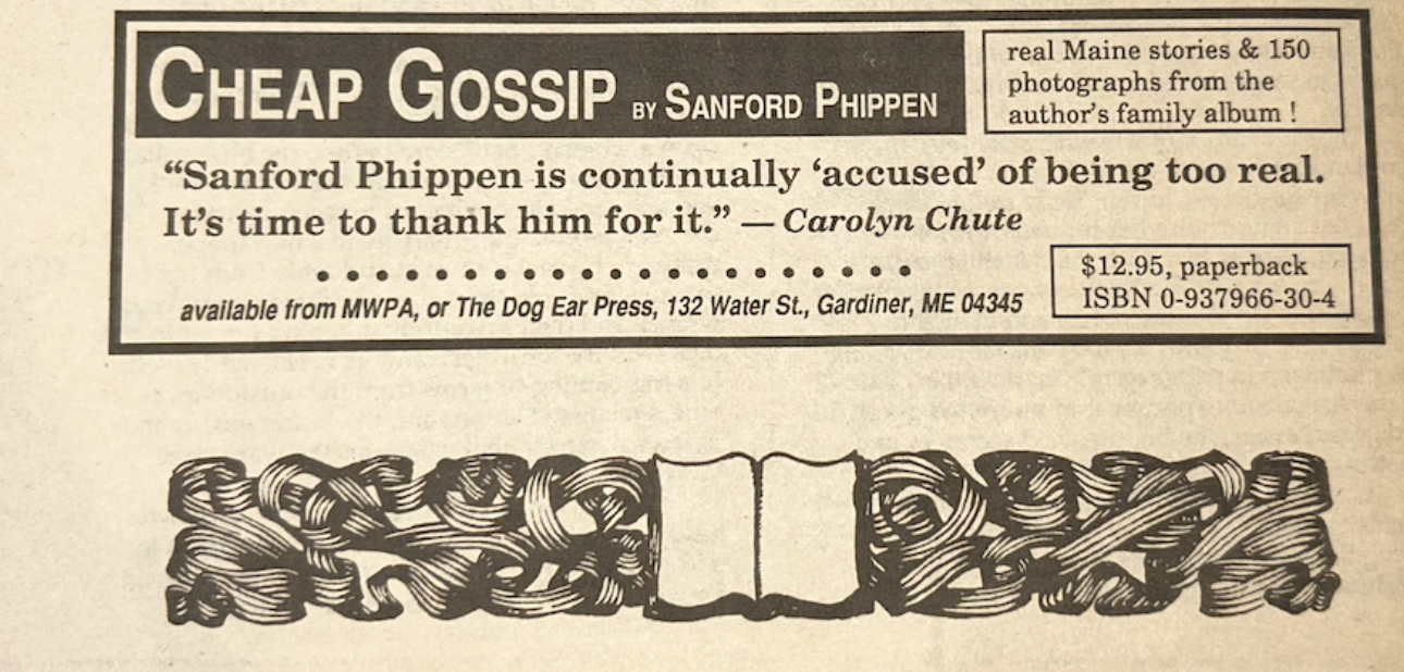 Cheap Gossip from Maine In Print December 1989 - January 1999