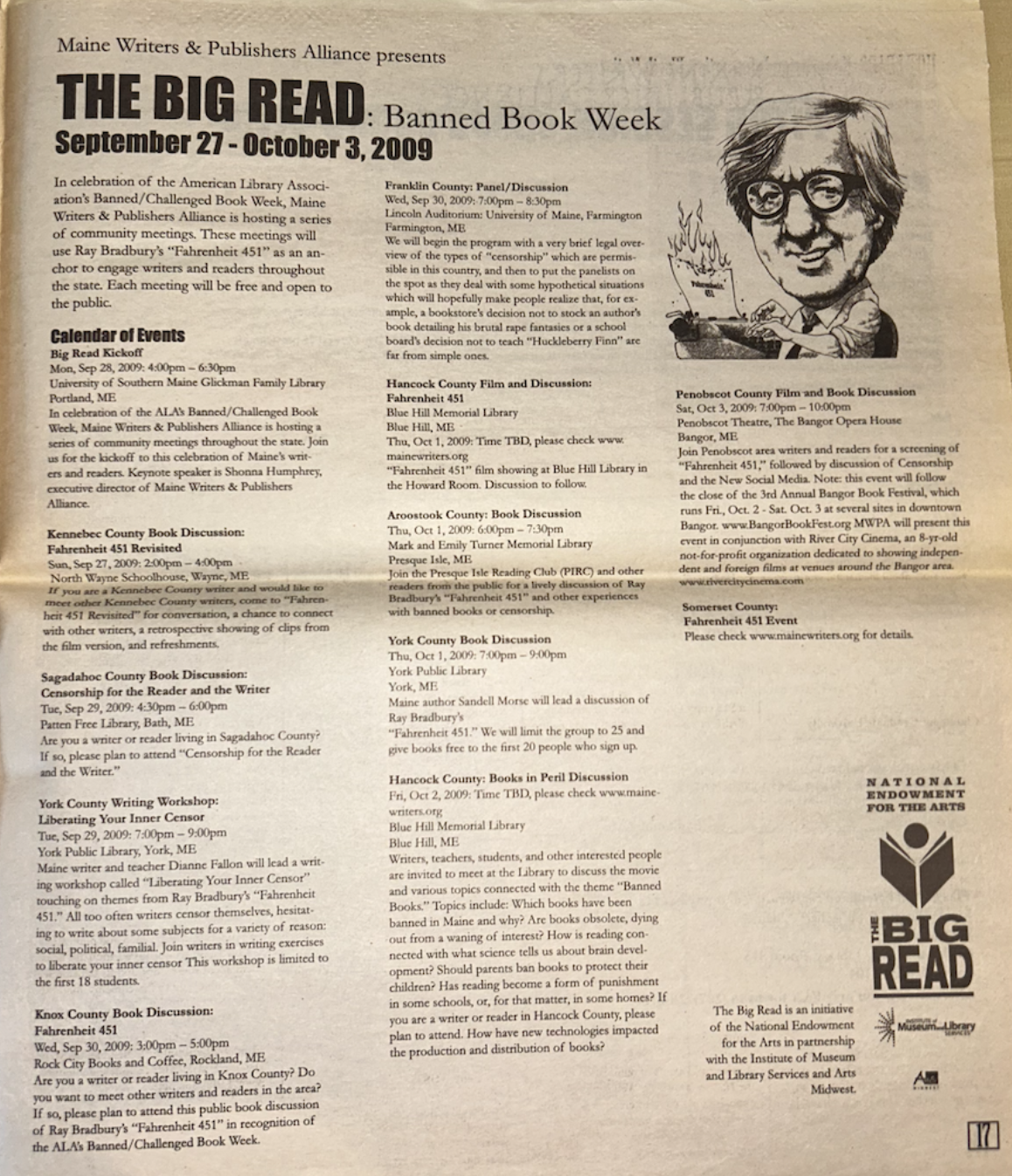 THE BIG READ: Banned Book Week from Fall 2009 Maine In Print