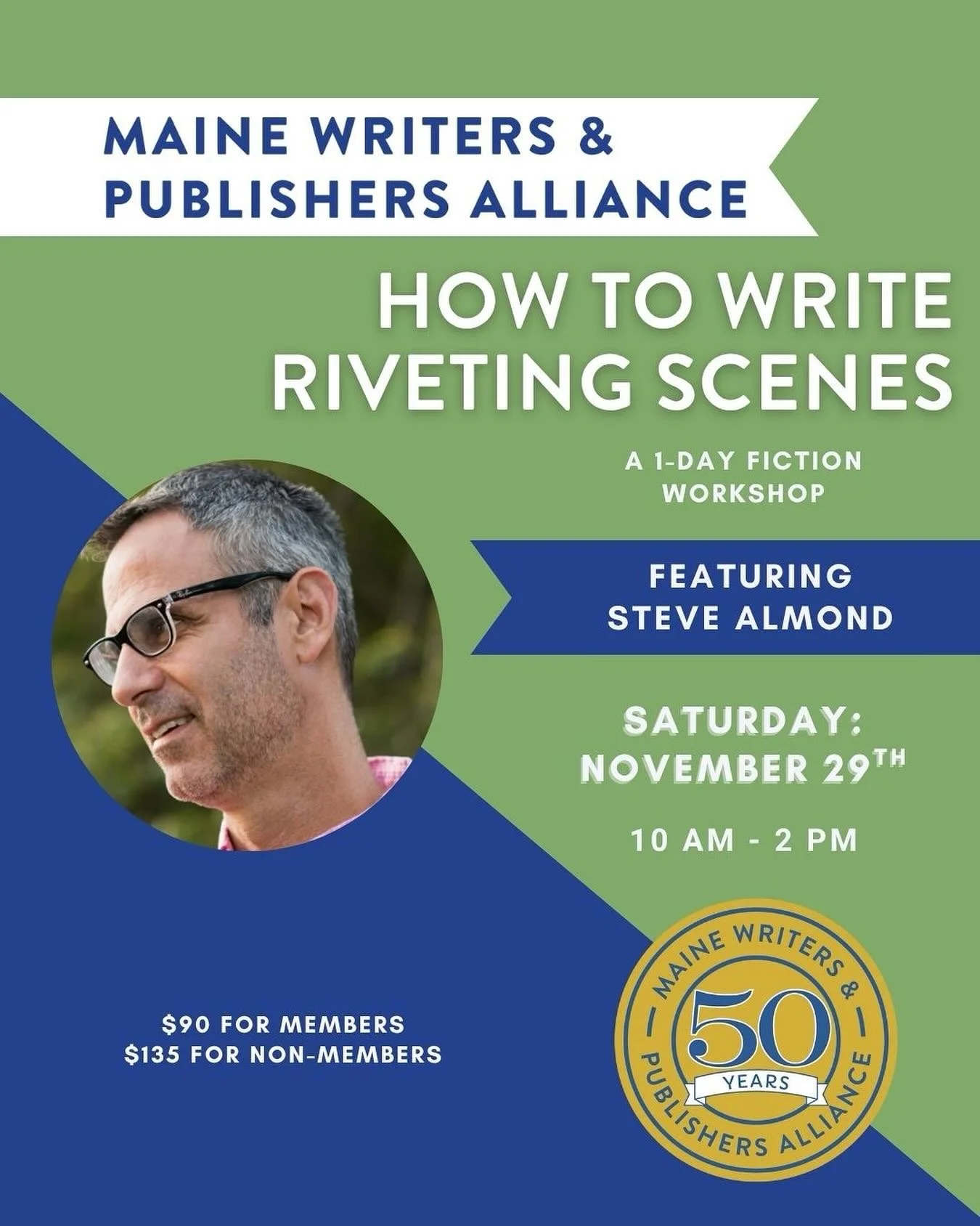 UPCOMING WORKSHOP WITH @stevealmondjoyishere 

The key to any unforgettable work of prose resides in the quality of its scenes. In this class, we&rsquo;ll look at some of the best scenes ever written, by masters such as Tim O&rsquo;Brien and Grace Ta