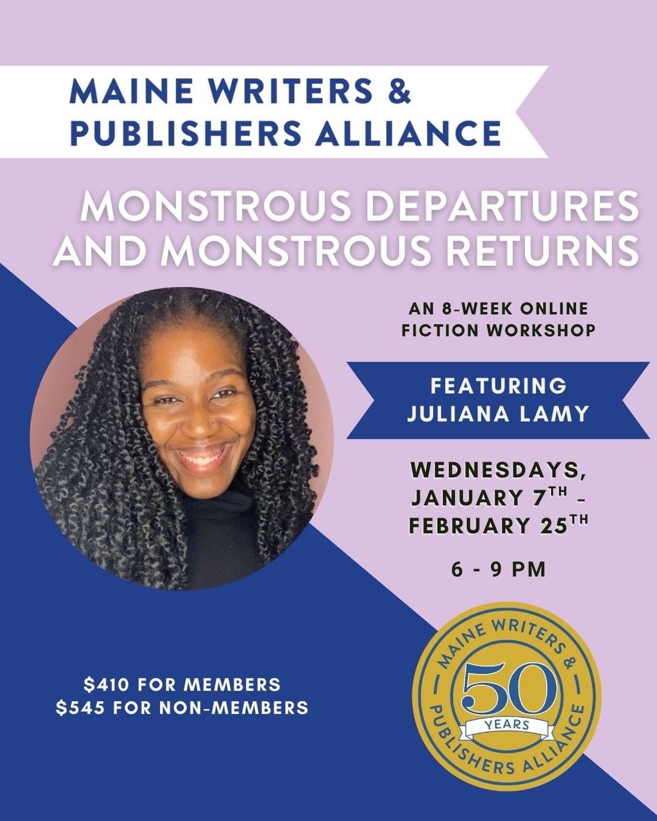 💫 Another incredible upcoming workshop with Juliana Lamy! 

Though a fiction course, our class will spend its entirety exploring this notion put forth by Caitlyn Siehl&rsquo;s 2014 poem &ldquo;Start Here&rdquo;: &ldquo;When is a monster not a monste
