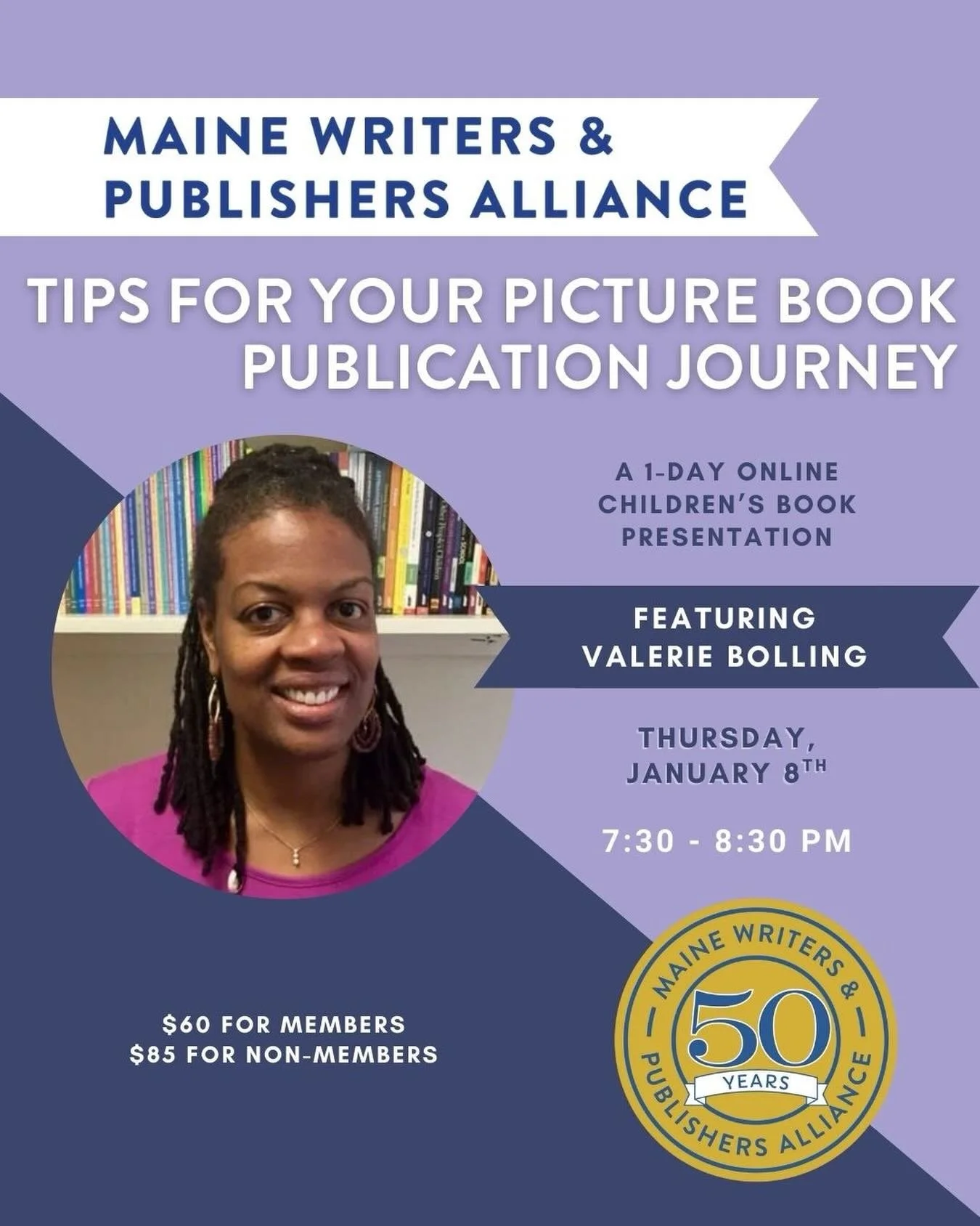 Join us online for a one-day Children&rsquo;s Book Presentation with @valeriebollingauthor ! 🩵

This presentation will provide tips for THREE important parts of the publication journey:

WRITING, QUERYING, and PUBLISHING.

A few of the topics addres