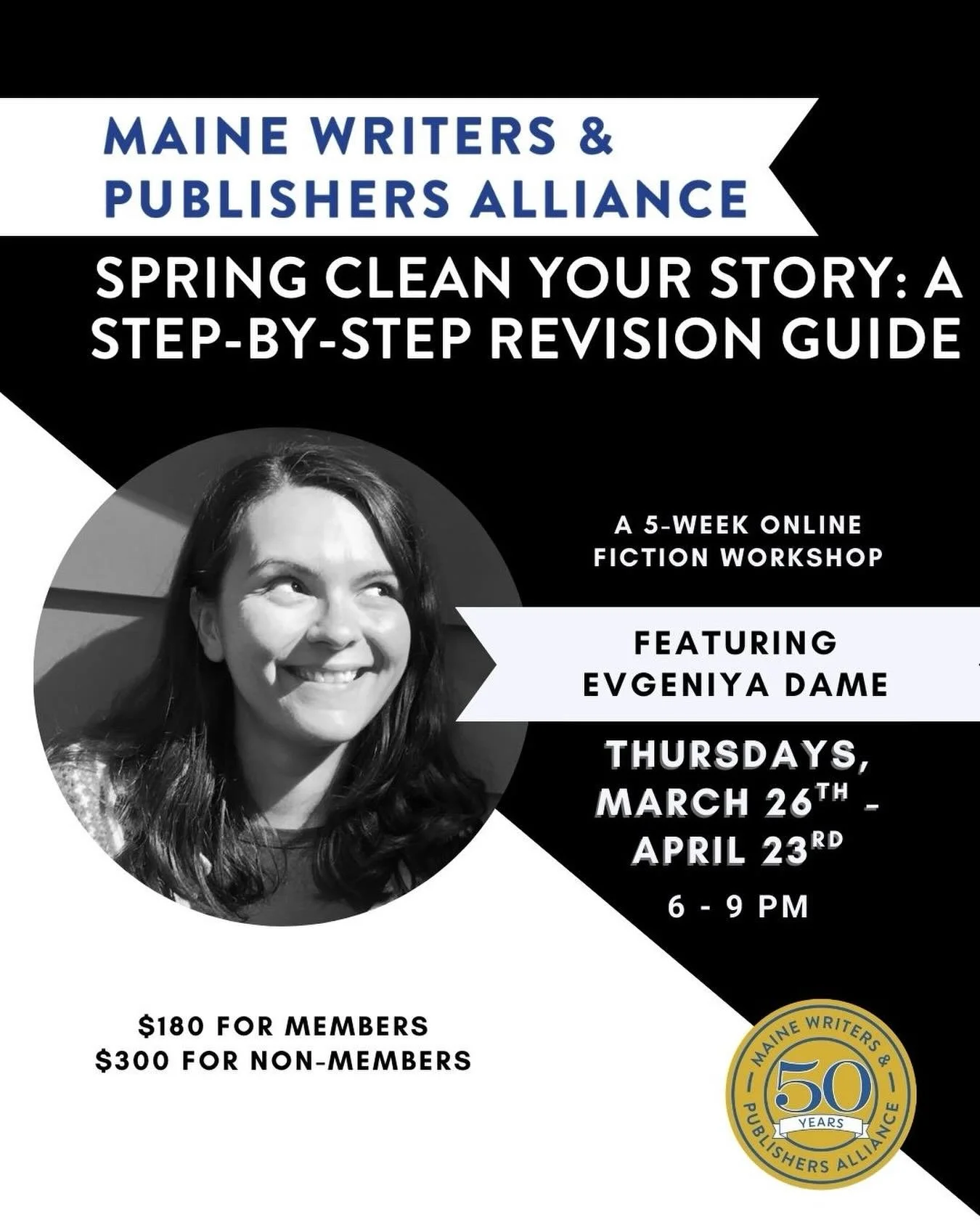 A New Upcoming Workshop with @evgeniya.dame !

Most writers know the importance of revision, yet too often it feels like going over the same sentence to no effect. In this 5-week online course, we will discuss a creative approach to revision which ta