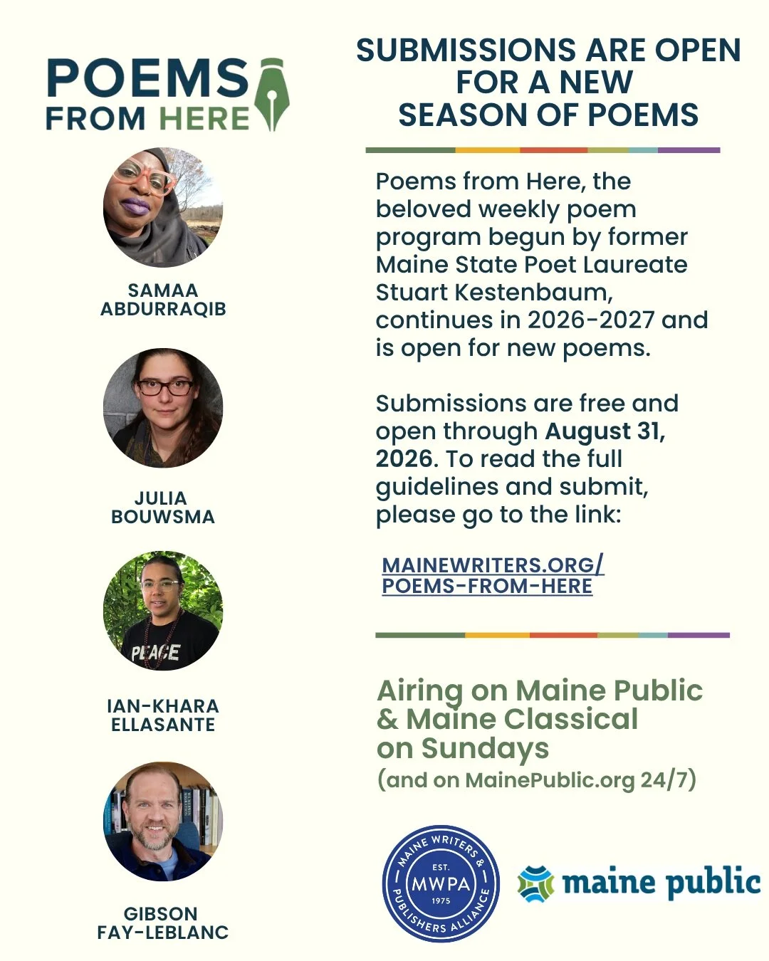 We&rsquo;re thrilled to share that Ian-Khara Ellasante will be joining Samaa Abdurraqib, Julia Bouwsma, and Gibson FayLeBlanc as a host for Poems from Here. 

Ian-Khara Ellasante&rsquo;s poetry and essays have appeared in numerous journals and anthol