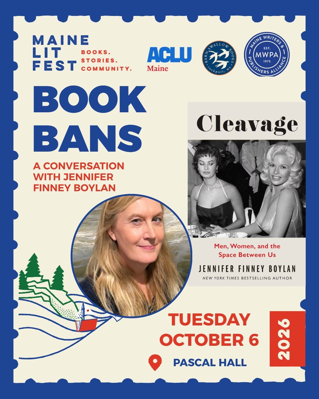 Please join @barnswallowbooks , the MWPA, and the @aclumaine  for a conversation during #BannedBooksWeek about the importance of free speech in writing and publishing. Bestselling and award-winning writer @@jenniferfinneyboylan  will be in conversati