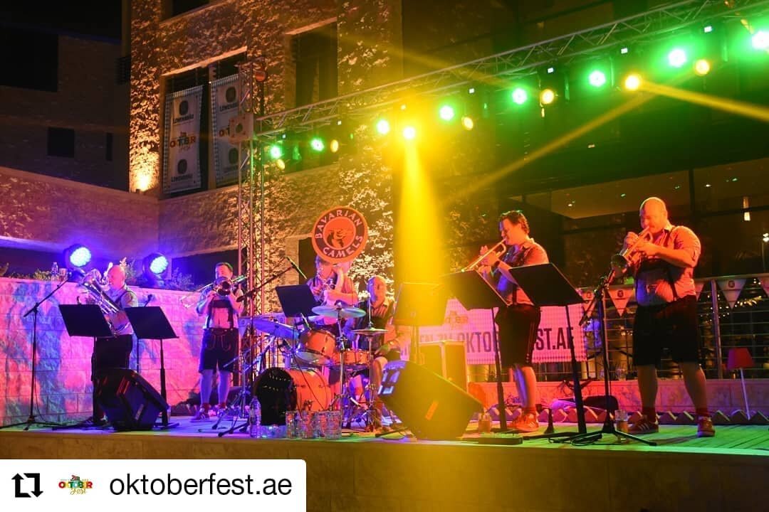 Our last gig for the month is tomorrow as we rock 'Spooktoberfest' as part of @oktoberfest.ae at the @westinabudhabi

#Bavariancamels #i❤️bavariancamels #Bavarian #oompah #oompahband #livemusic #brassband #oktoberfestabudhabi #oktoberfestuae #oktober