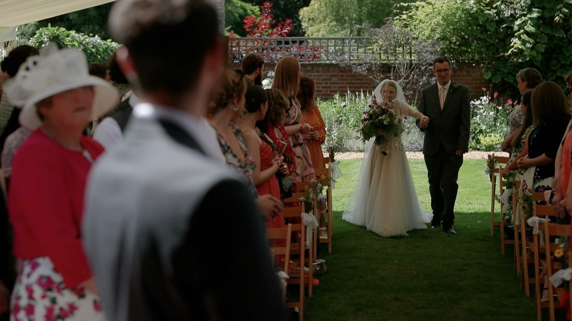 Callum tearfully watches his wife-to-be walk down the aisle with her father