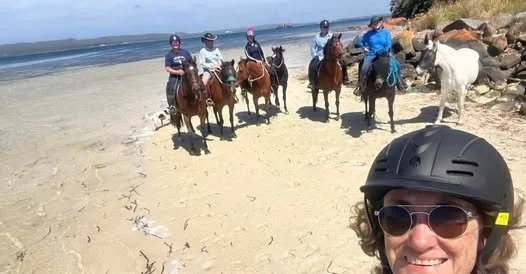 A small group of ANTs riders at the Beach