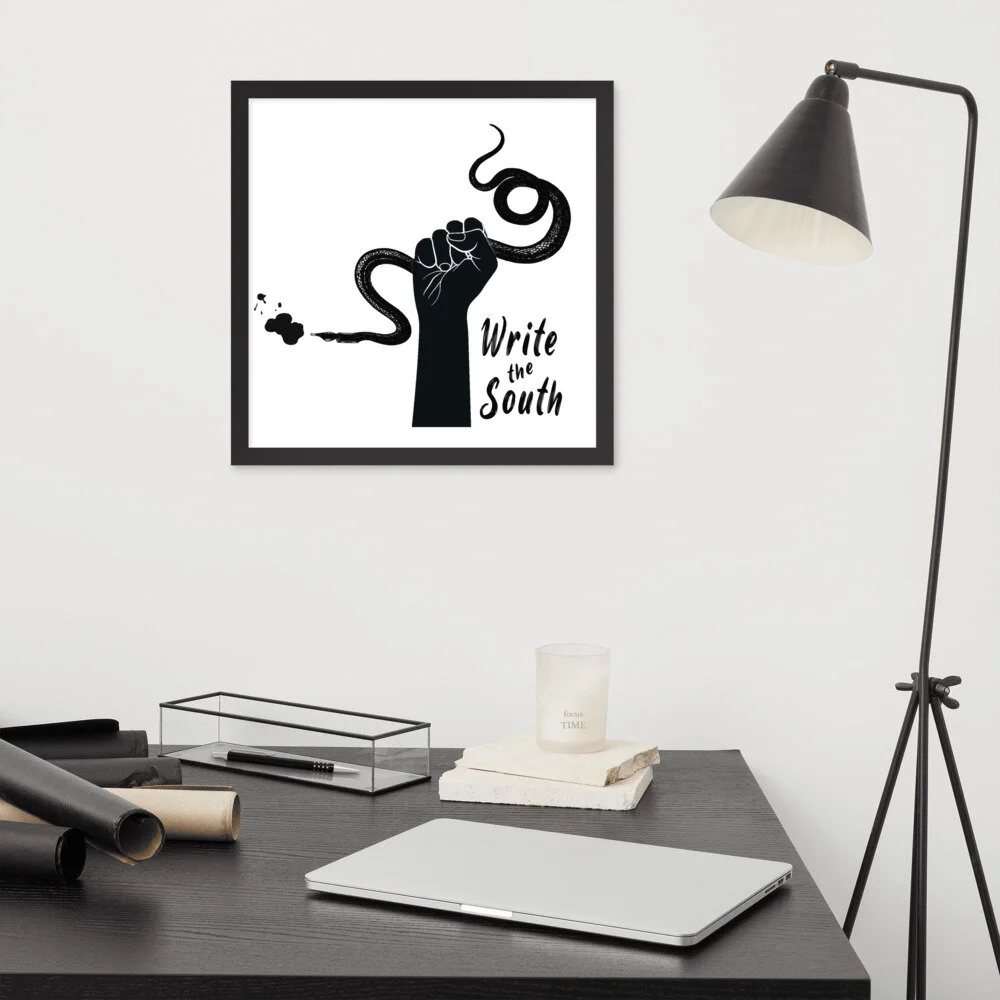 Write The South Framed Poster