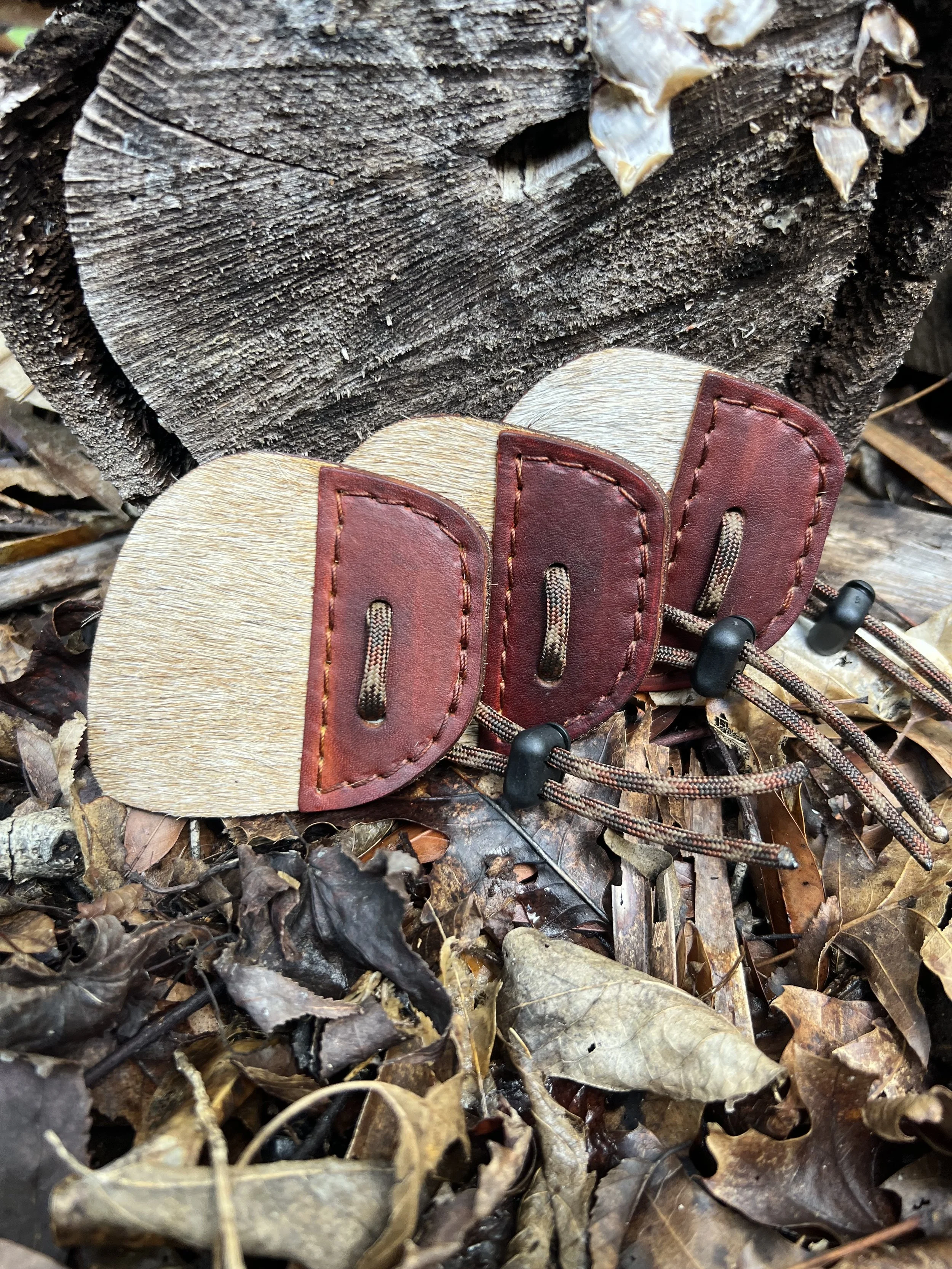 Calf Hair Archery Shooting Tab- Walnut Brown