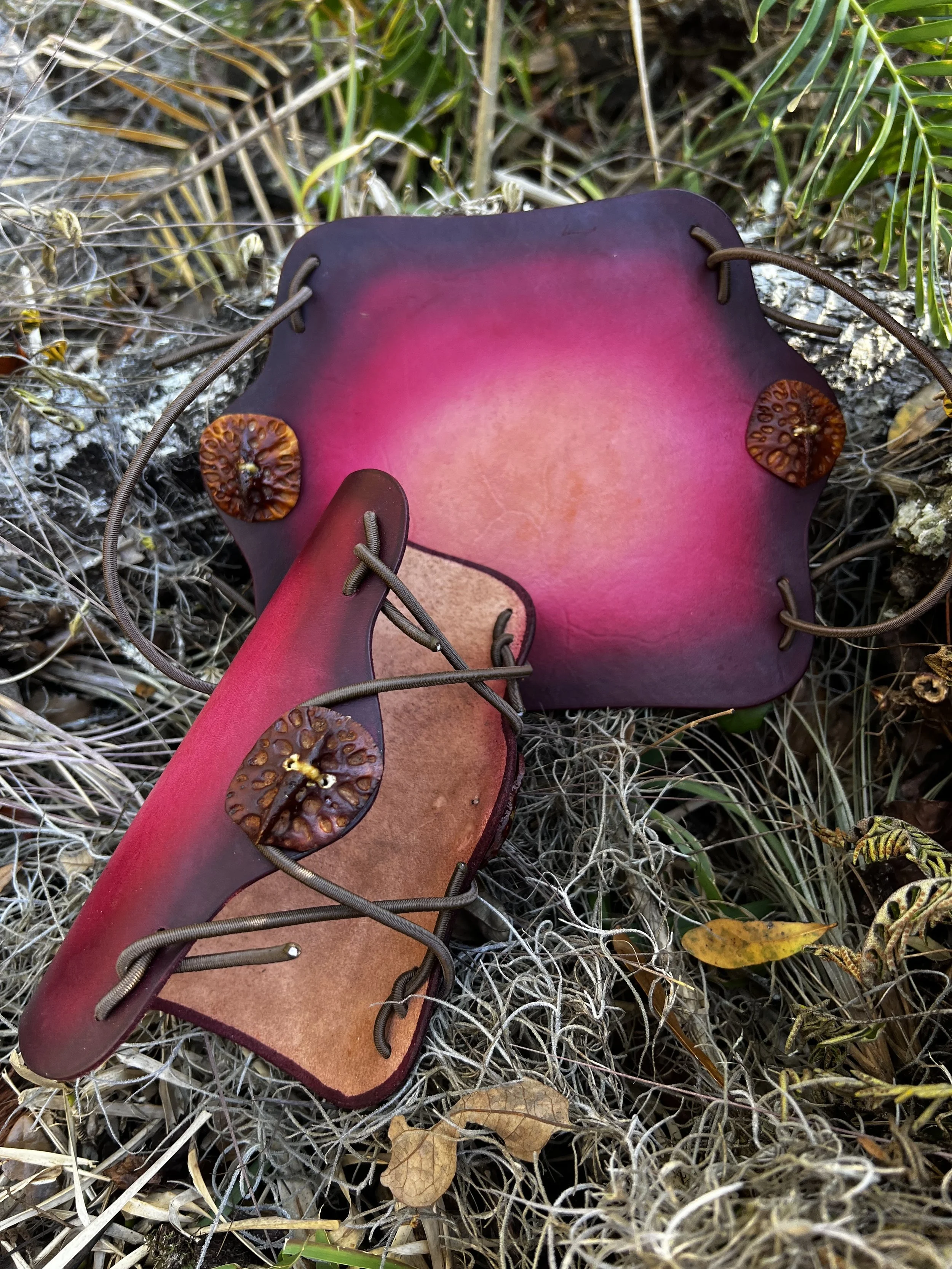 Leather Arm Guard - Pink