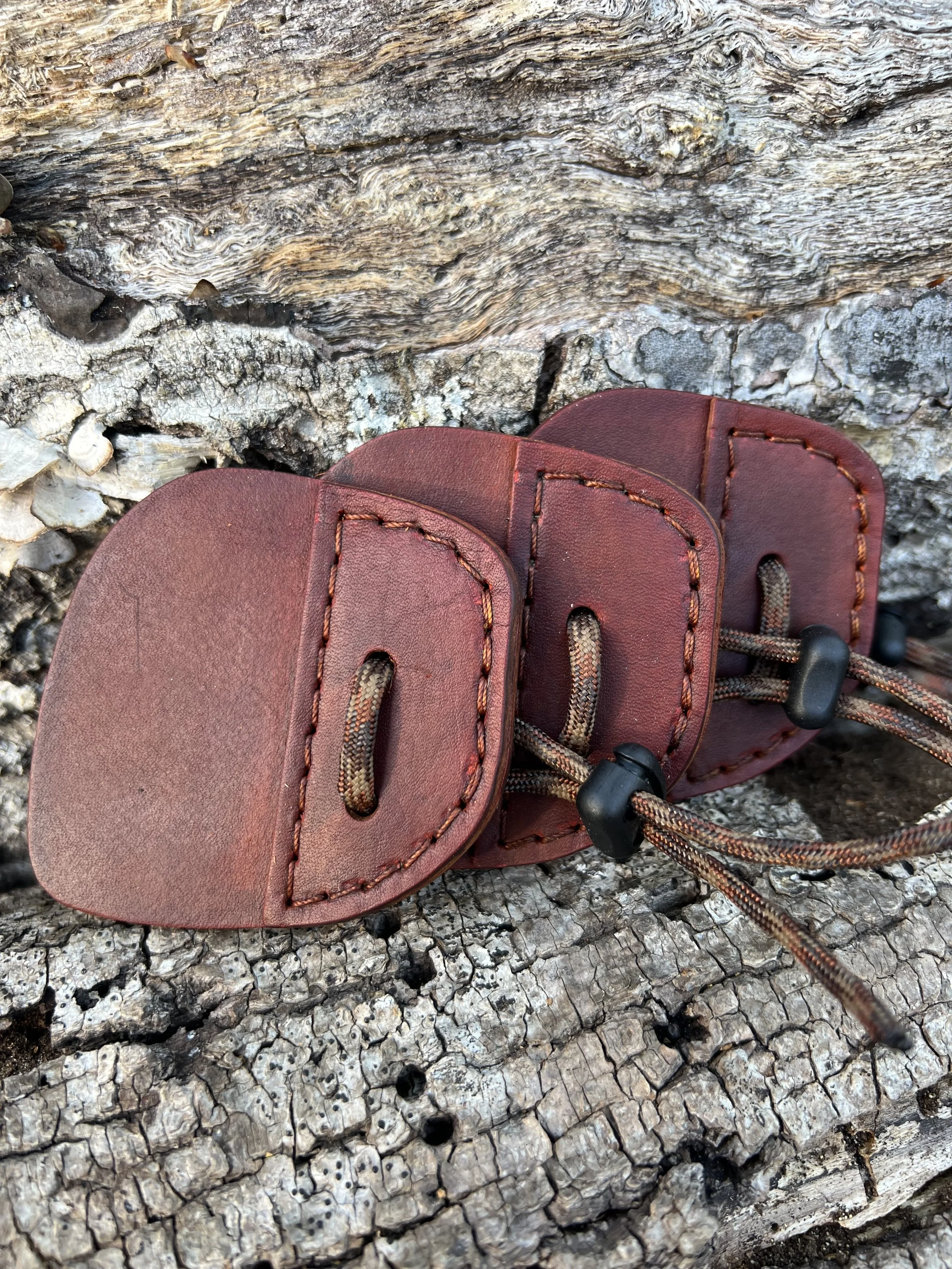 Leather Archery Shooting Tab- Walnut Brown