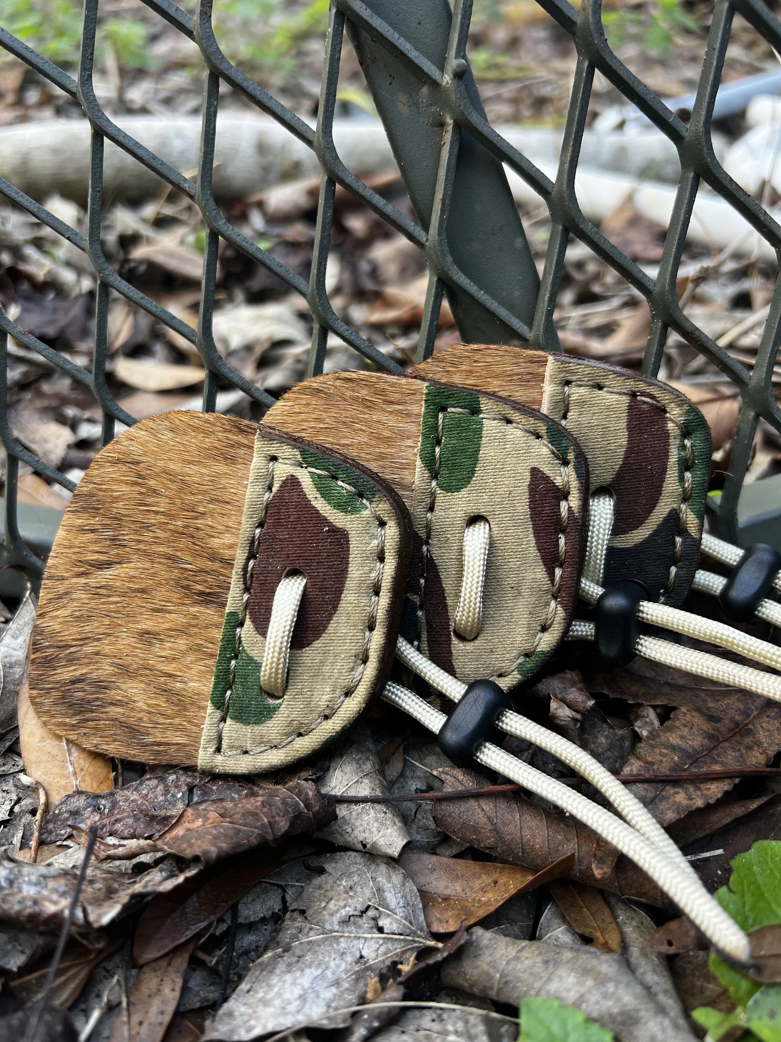 Calf Hair Archery Shooting Tab- Spring Fred Bear Camo