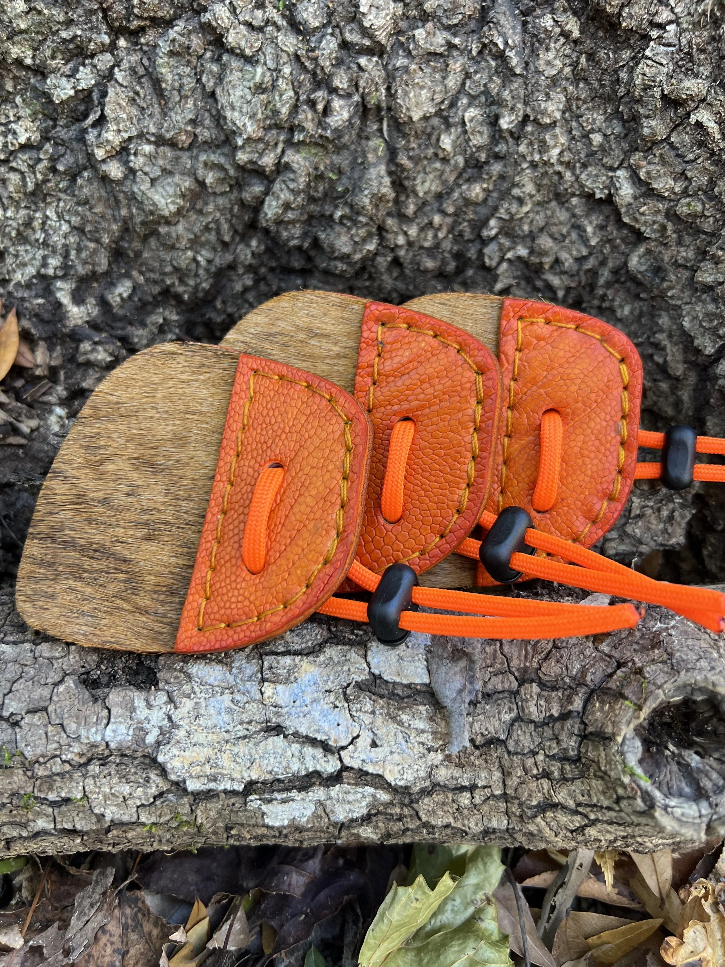 Calf Hair and Ostrich Skin Archery Shooting Tab