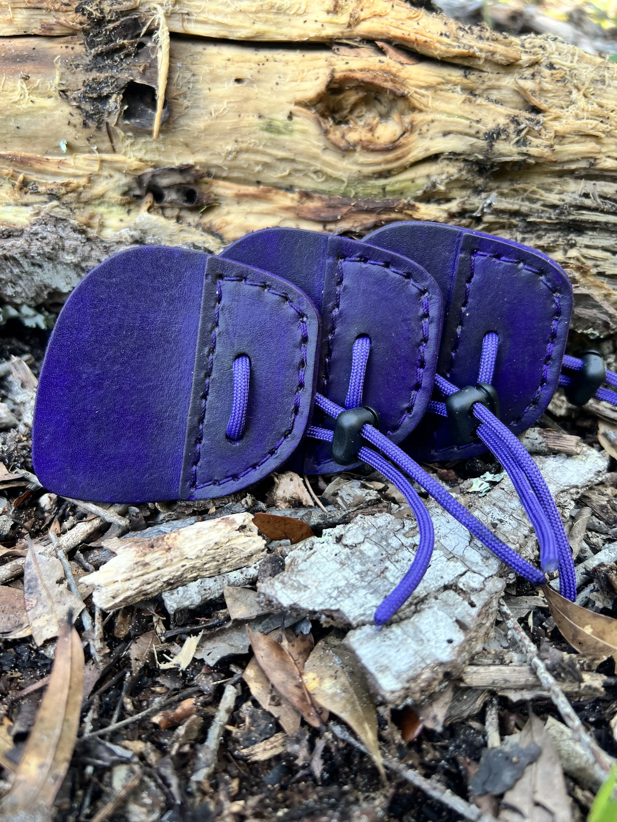 Leather Archery Shooting Tab- Plum Purple