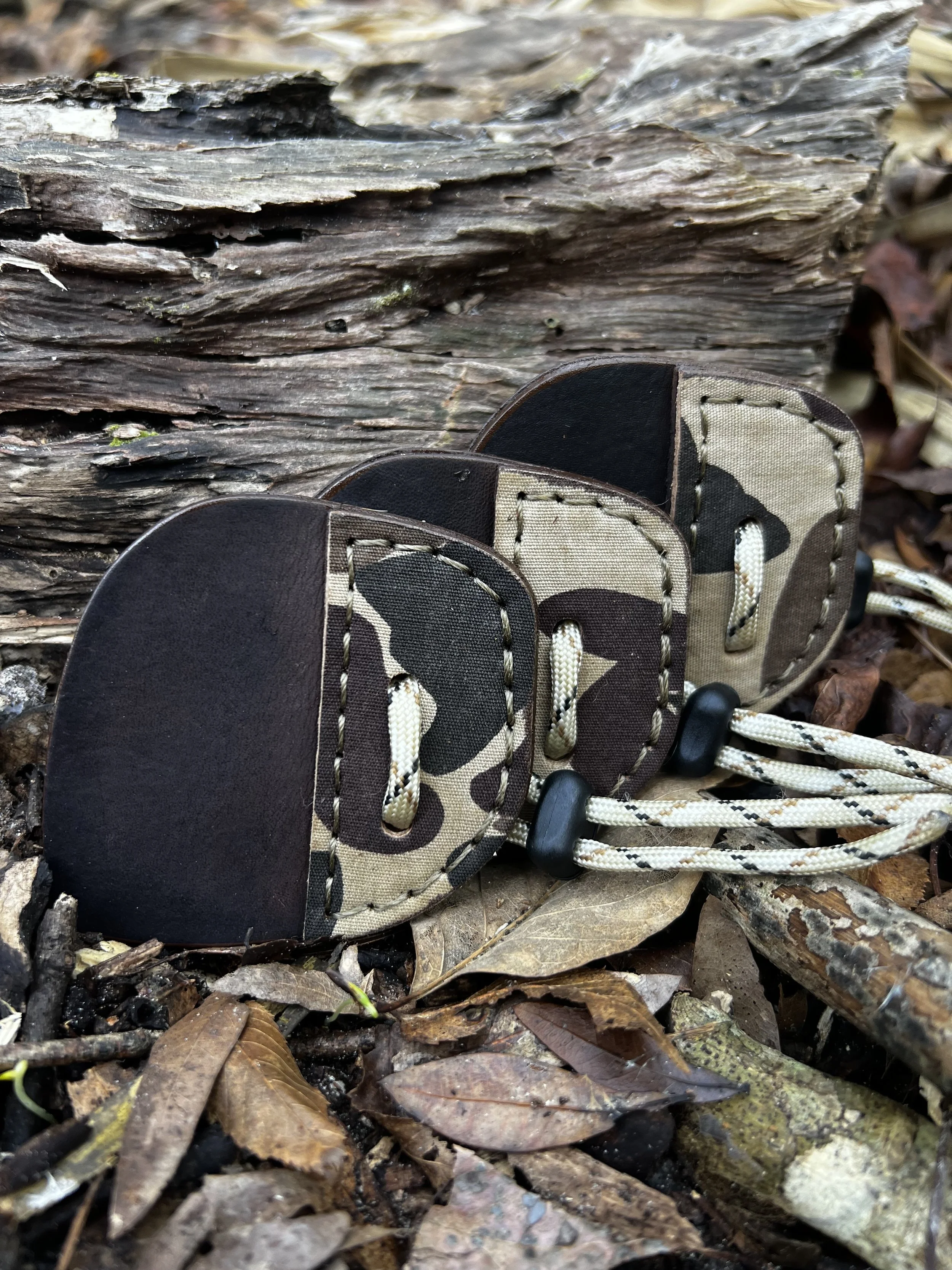 Leather Archery Shooting Tab- Vintage Fred Bear Camo
