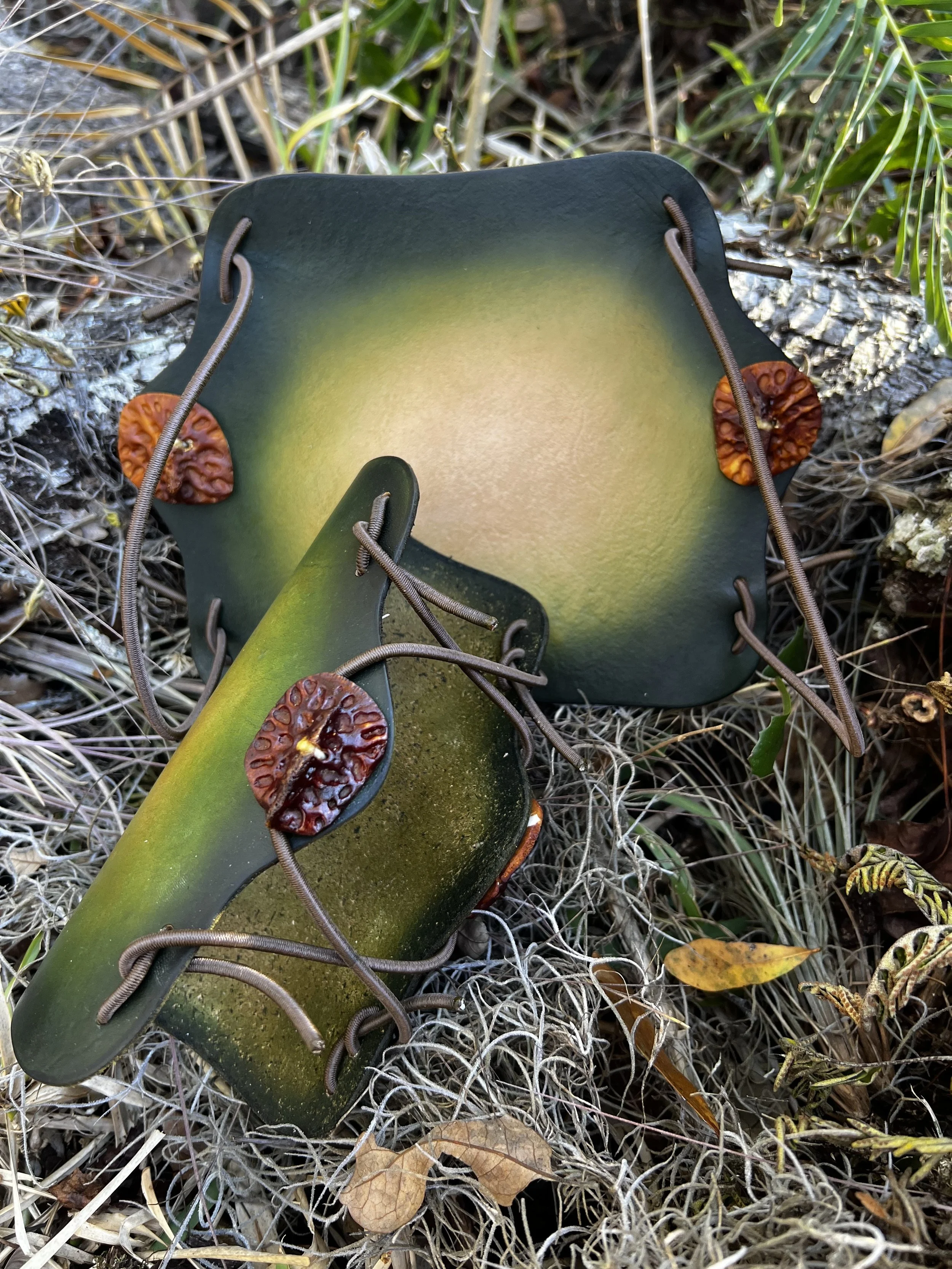 Leather Arm Guard - Green