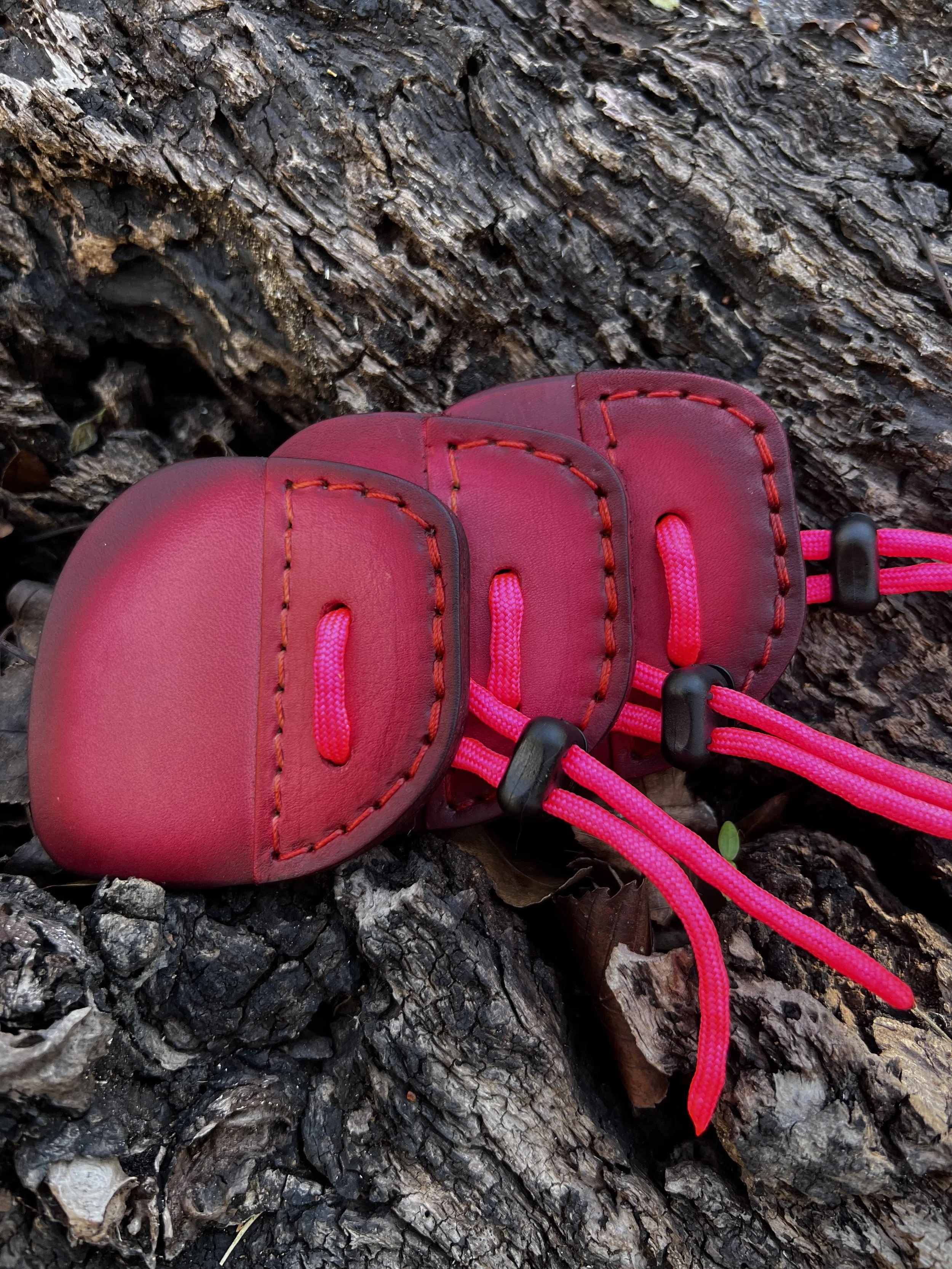 Leather Archery Shooting Tab- Pink