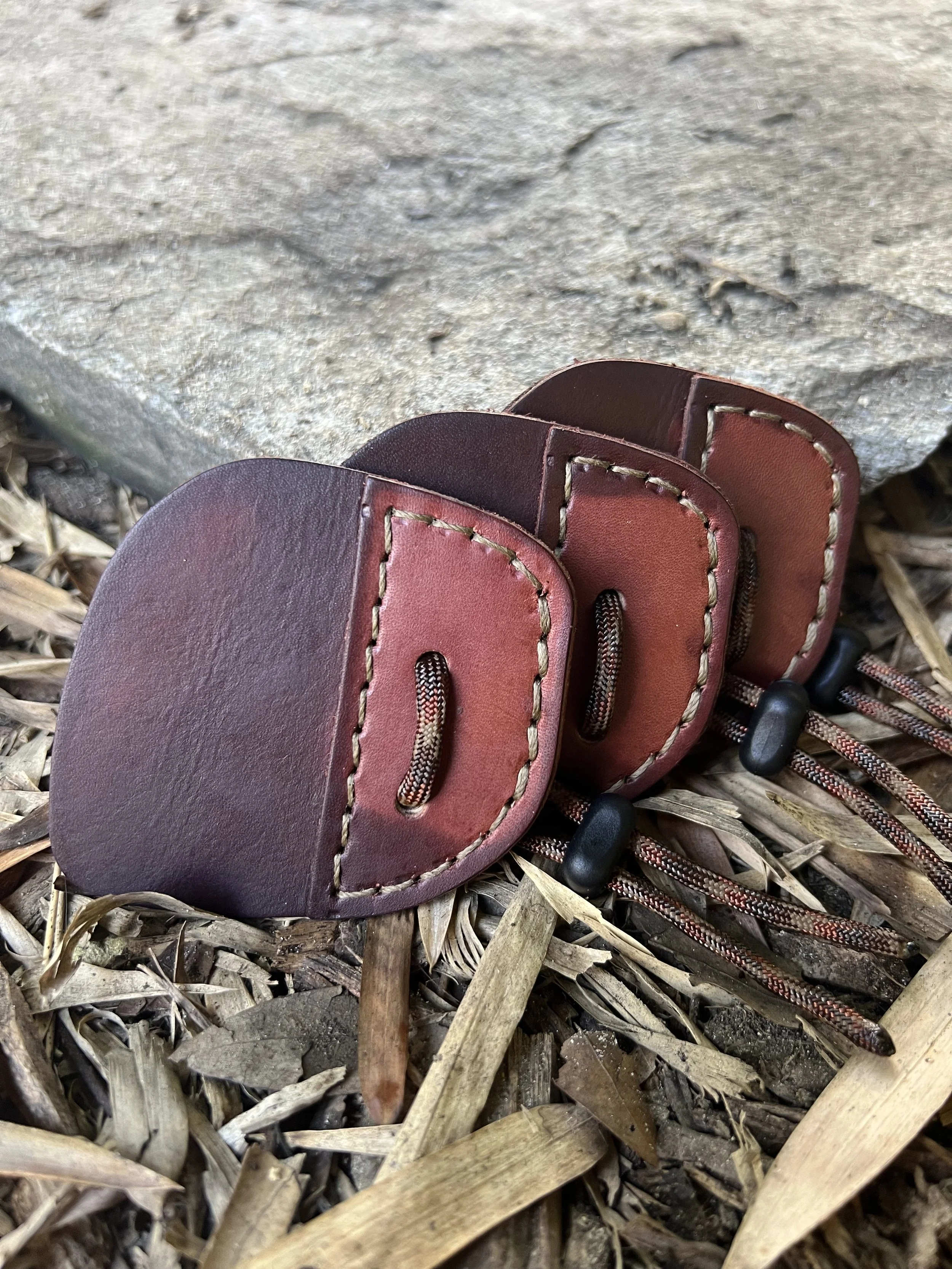 Leather Archery Shooting Tab- Walnut Brown