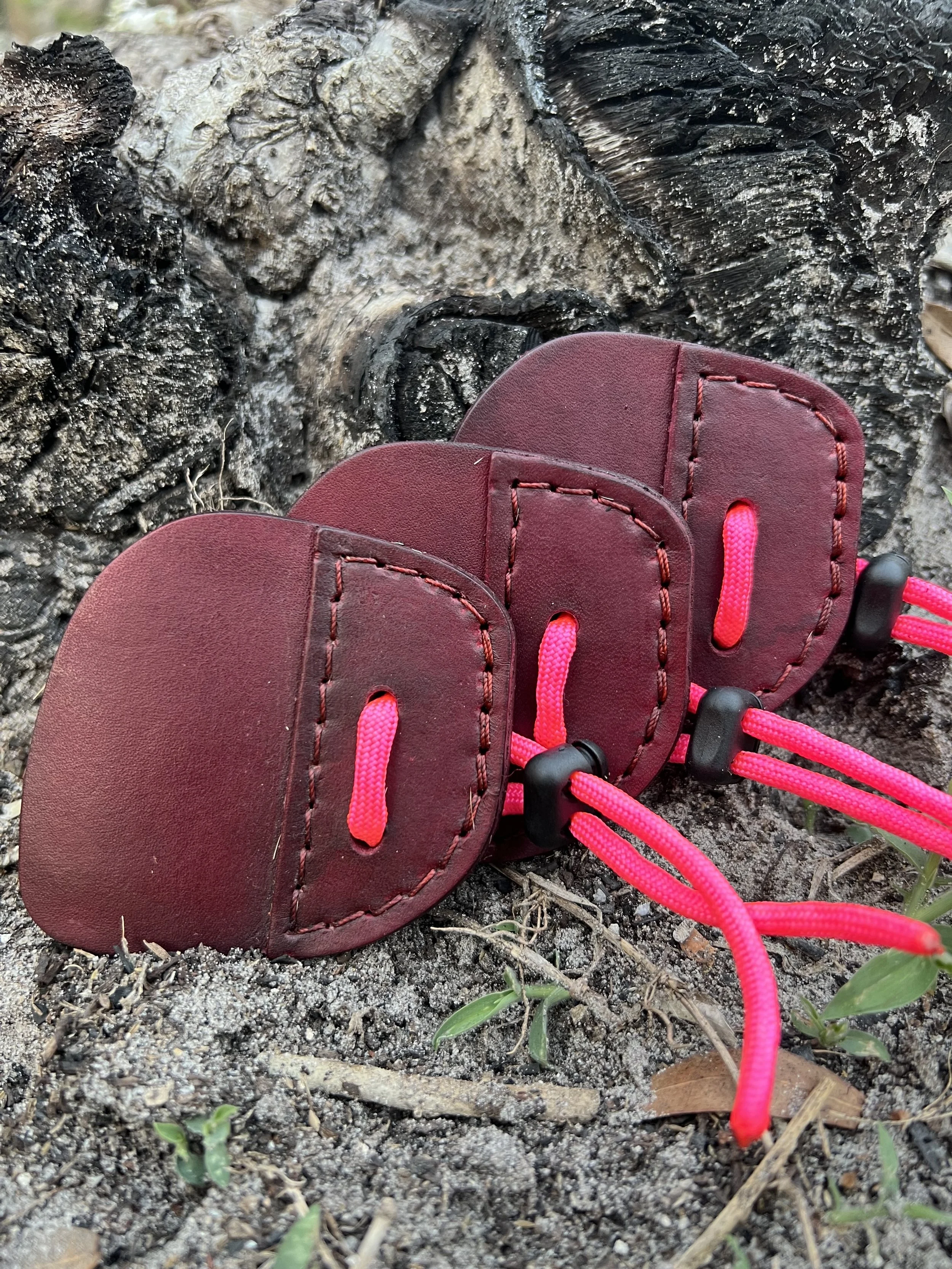 Leather Archery Shooting Tab- Oxblood