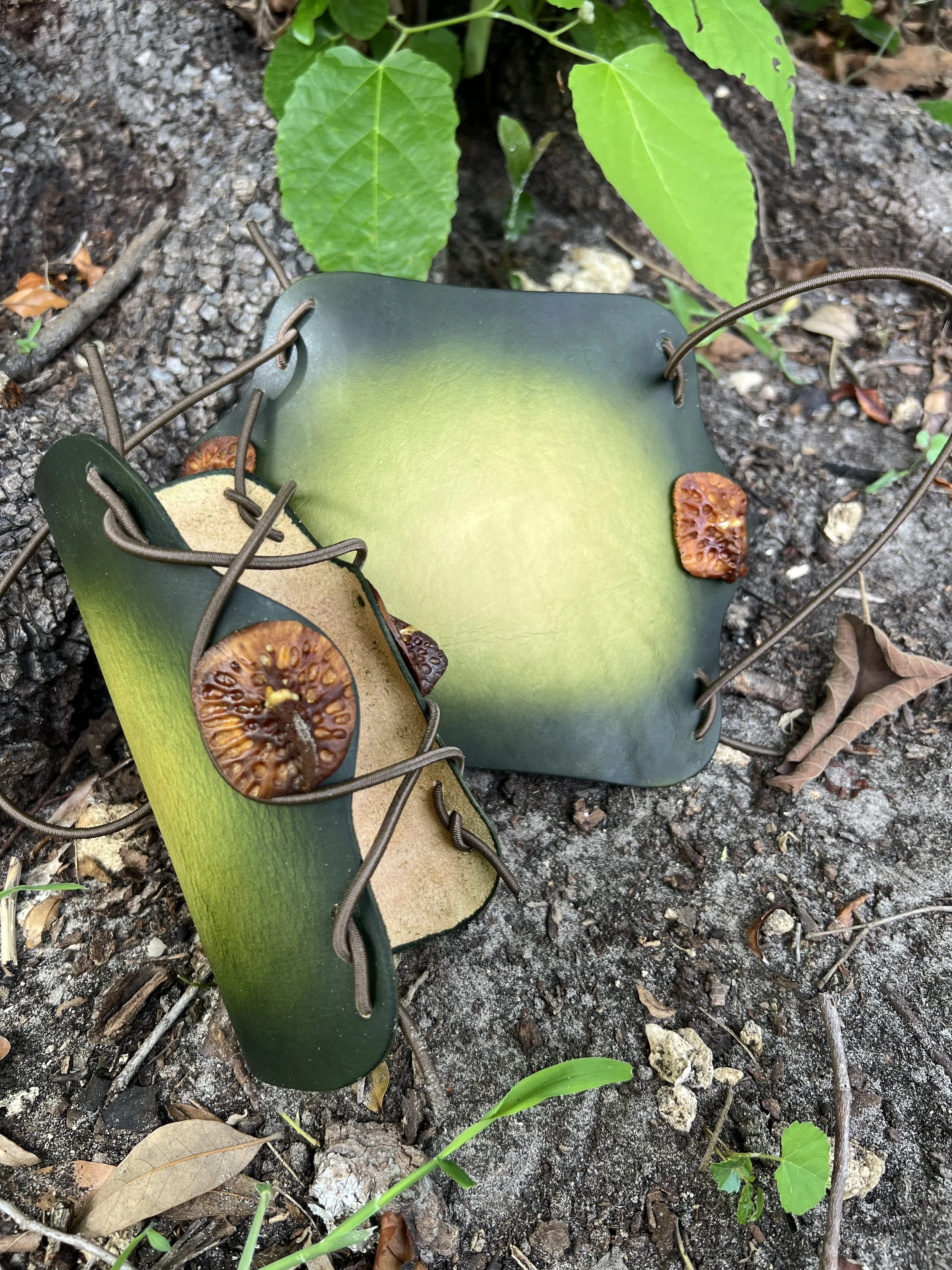 Leather Arm Guard - Green