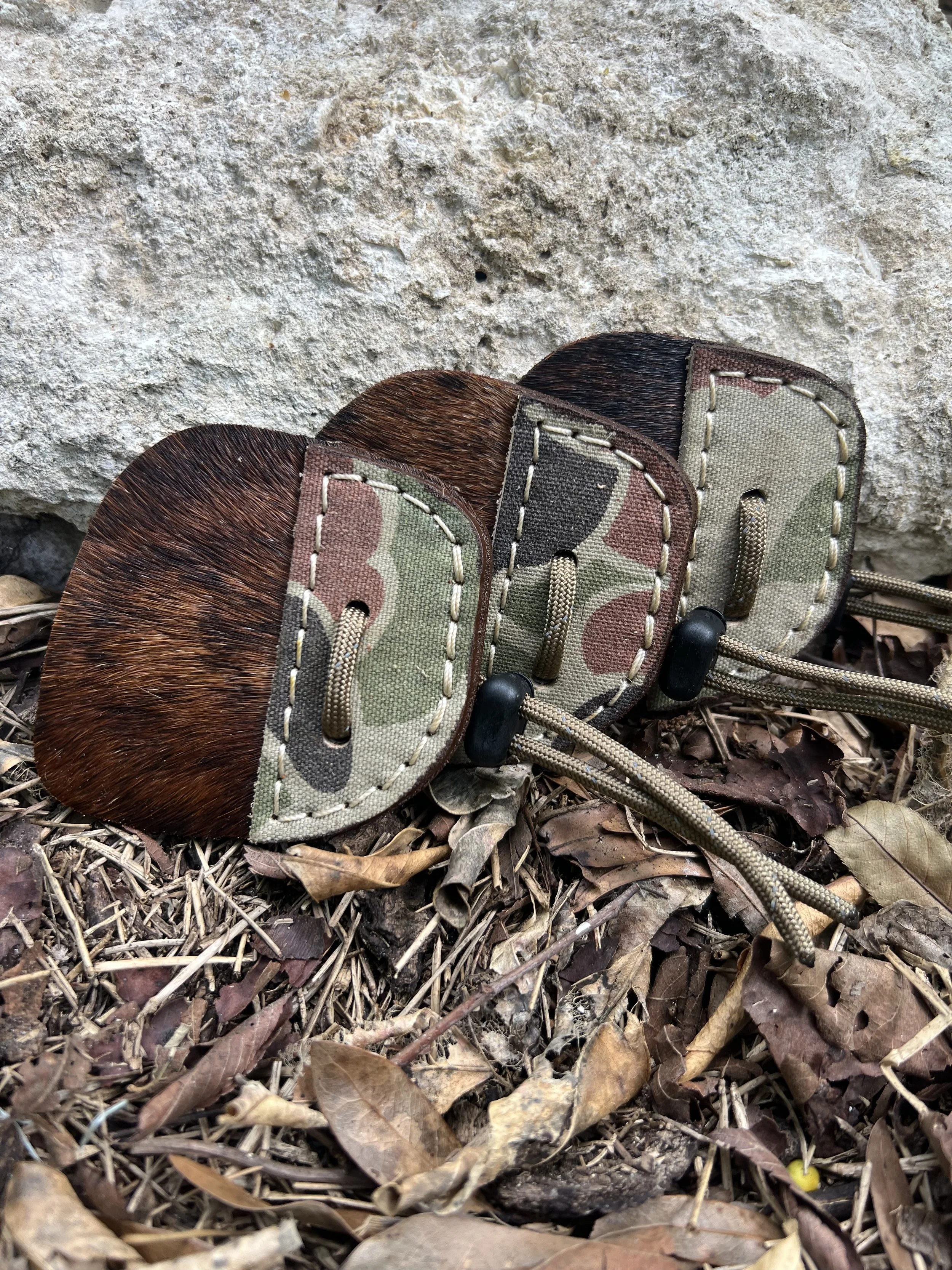 Calf Hair Archery Shooting Tab- Spring Fred Bear Camo