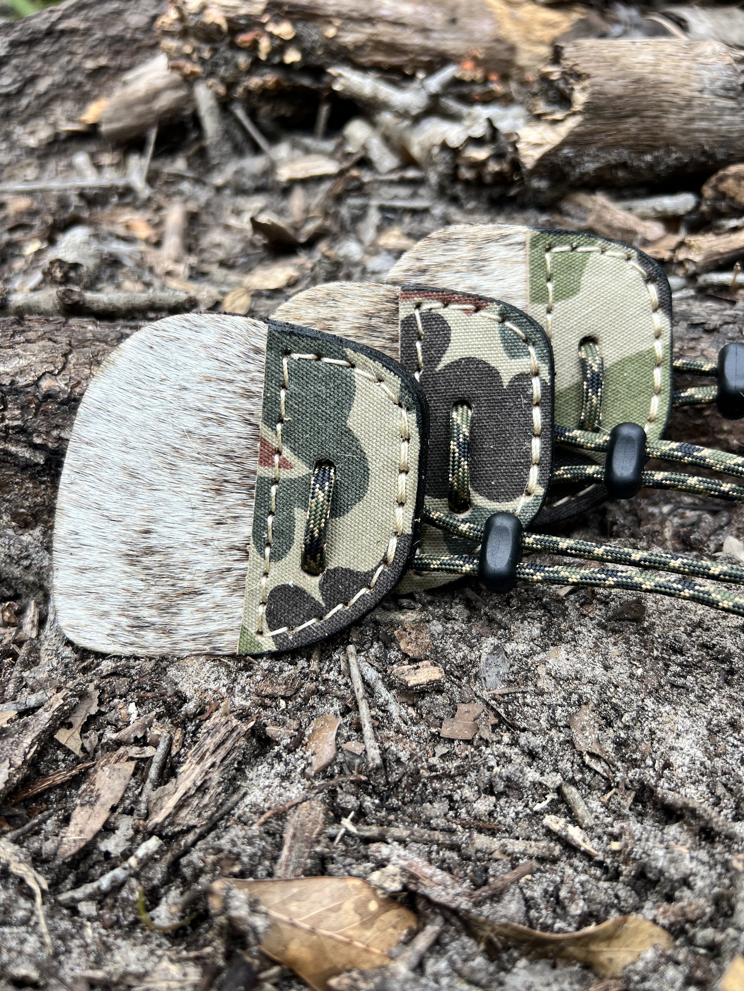 Calf Hair Archery Shooting Tab- Spring Fred Bear Camo