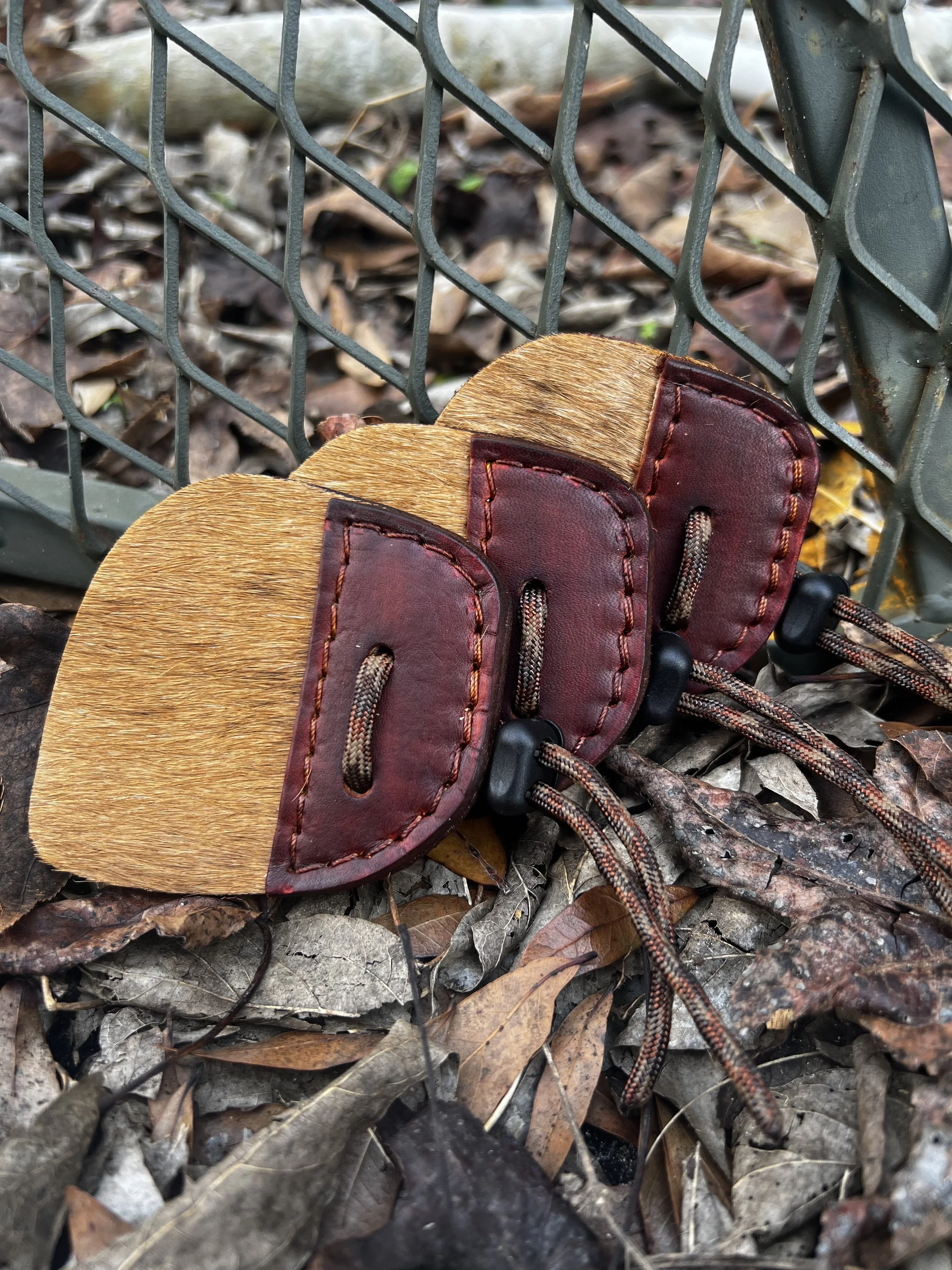 Calf Hair Archery Shooting Tab- Walnut Brown