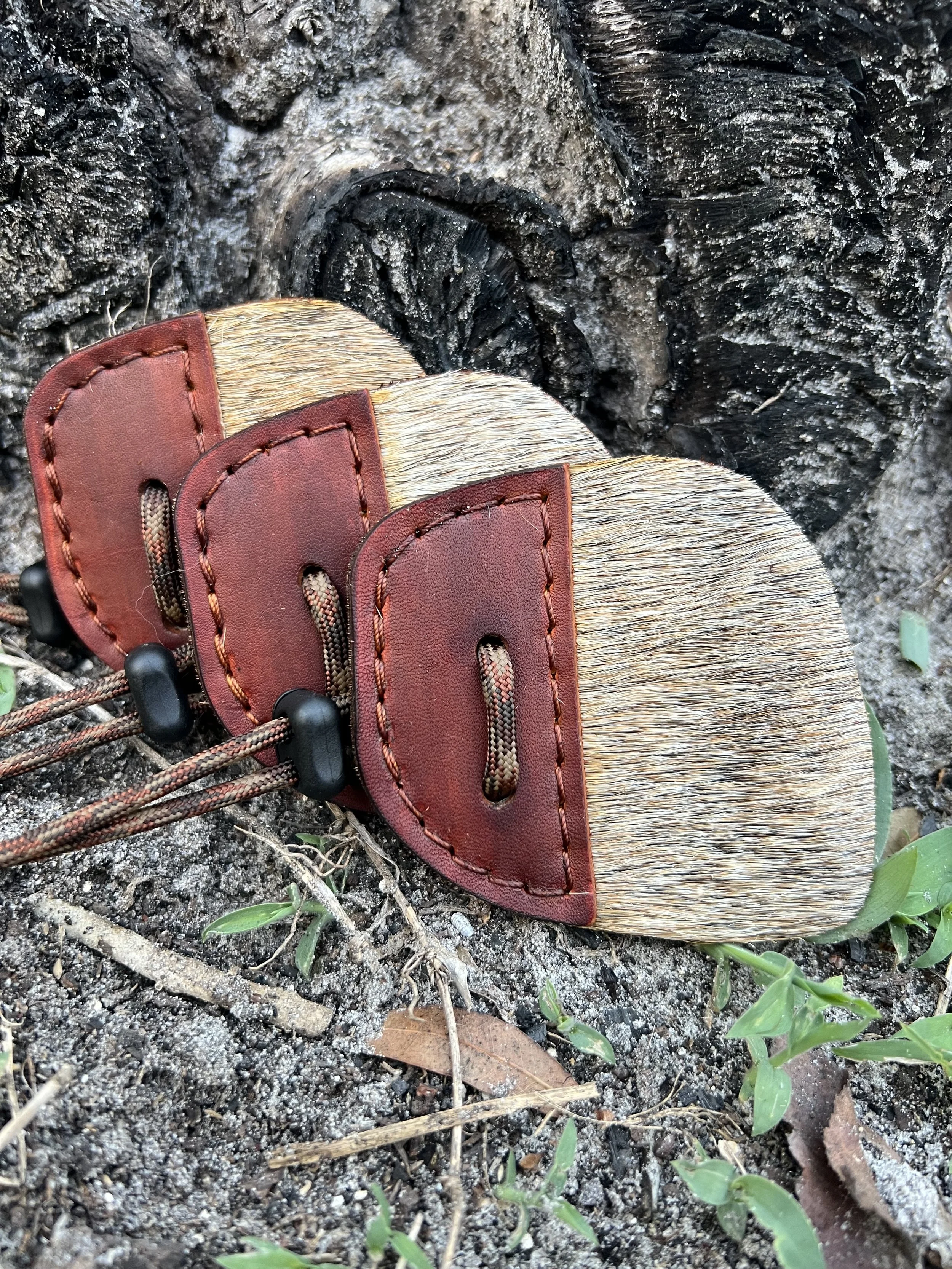 LEFT HAND Calf Hair Archery Shooting Tab