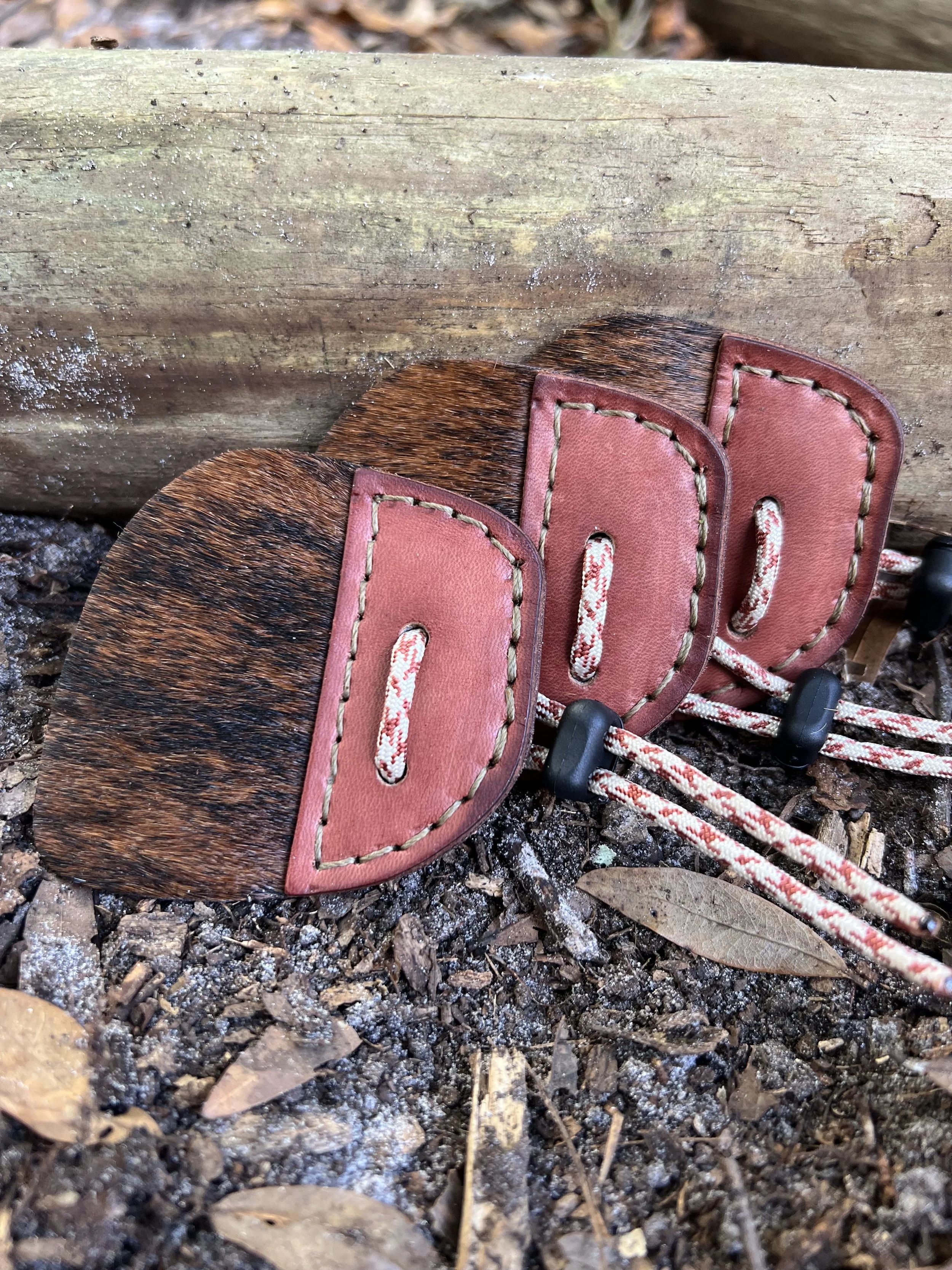 Calf Hair Archery Shooting Tab- Mahagony