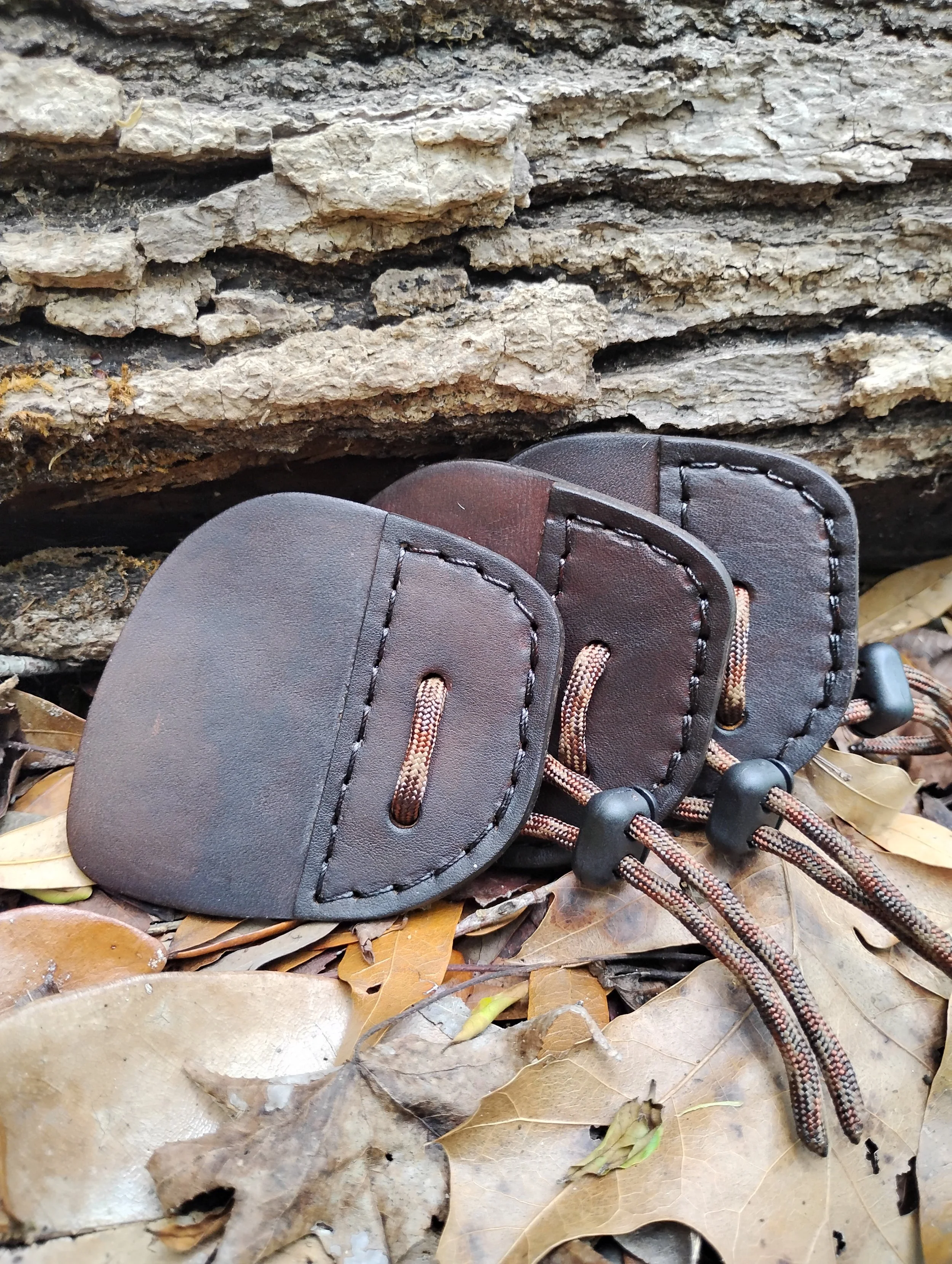 Leather Archery Shooting Tab- Chocolate