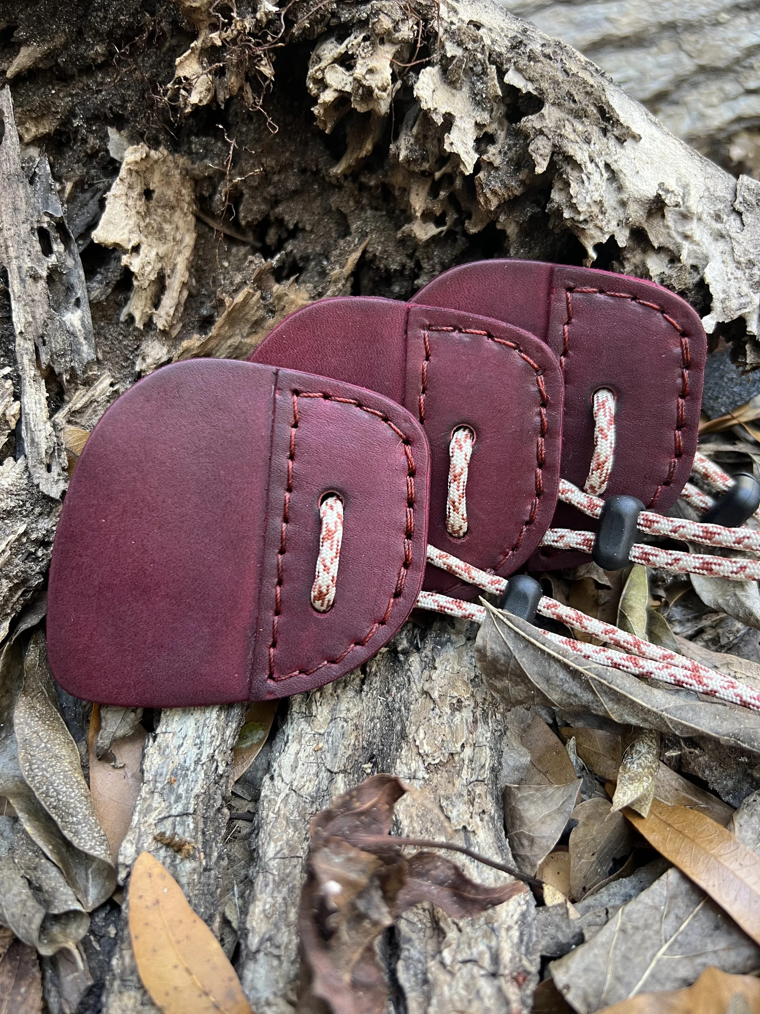 Leather Archery Shooting Tab- Oxblood