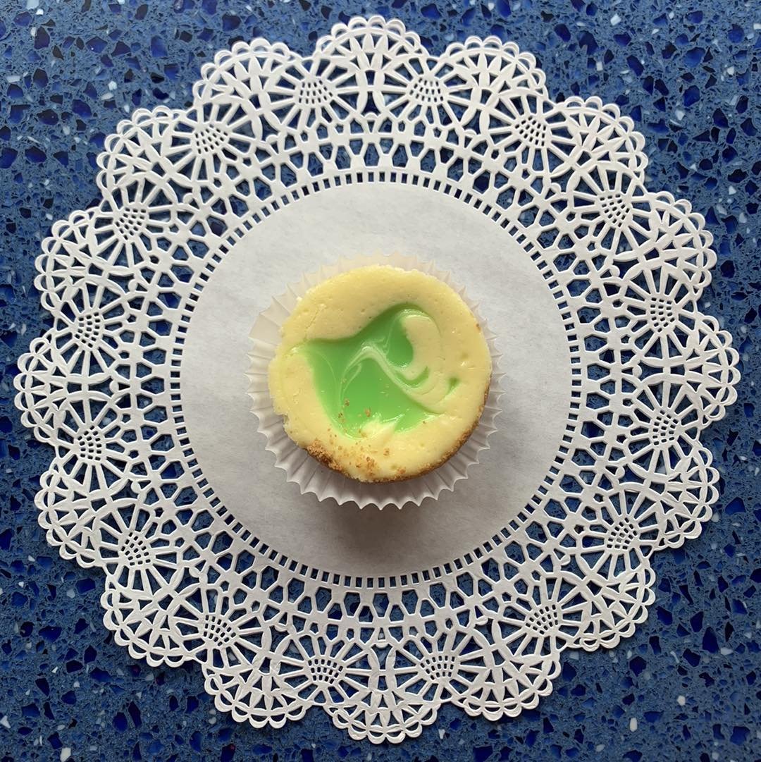 Green with envy for our #keylimecheesecake 💙🍋&zwj;🟩