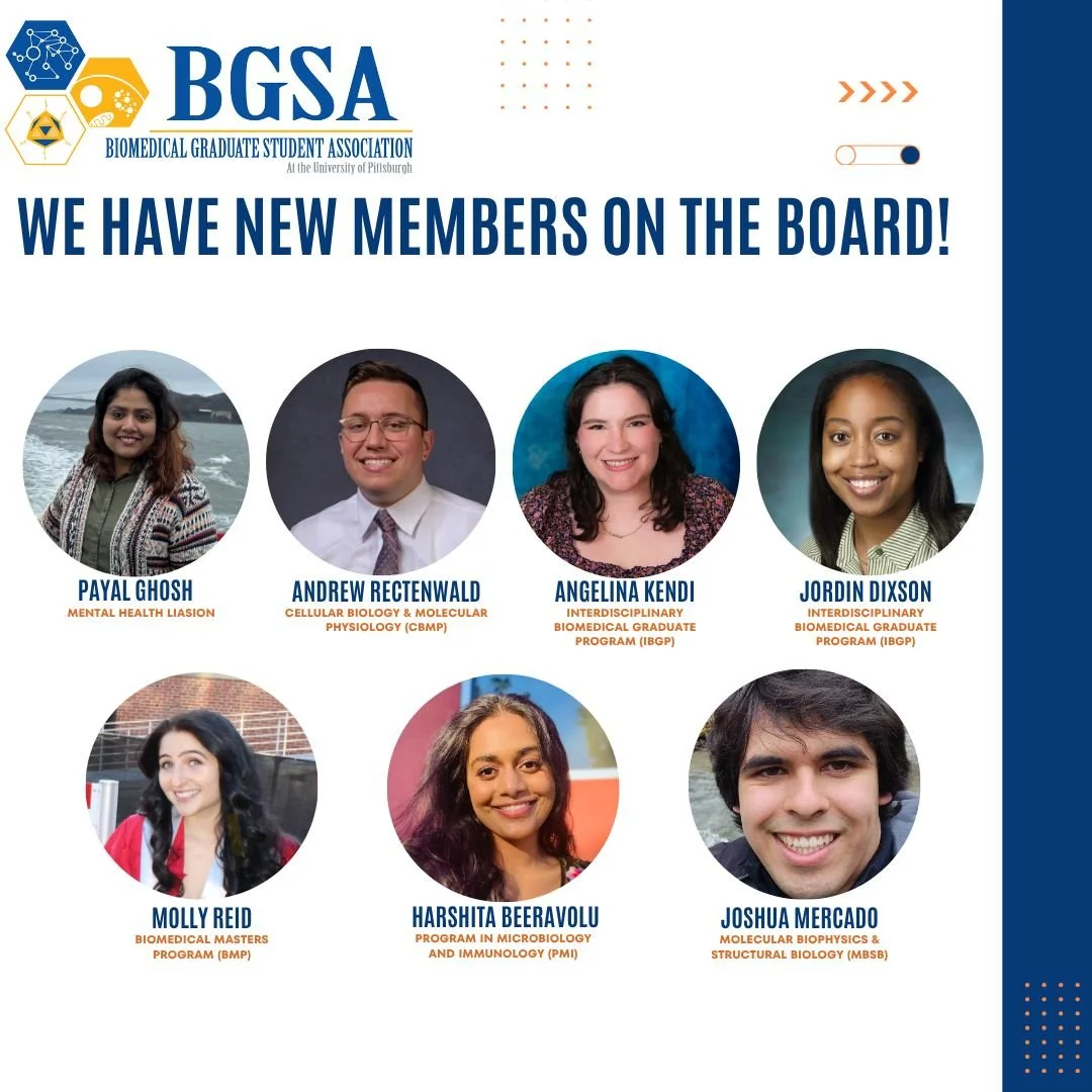 Lets give a big shoutout to the newest members of the BGSA board!🥳 

#bgsa #pitt #leadership #studentrep