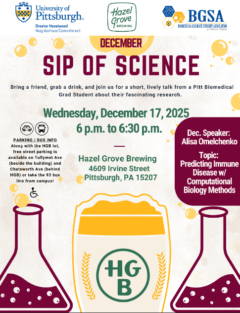 Sip of Science Talk 4: Alisa Omelchenko