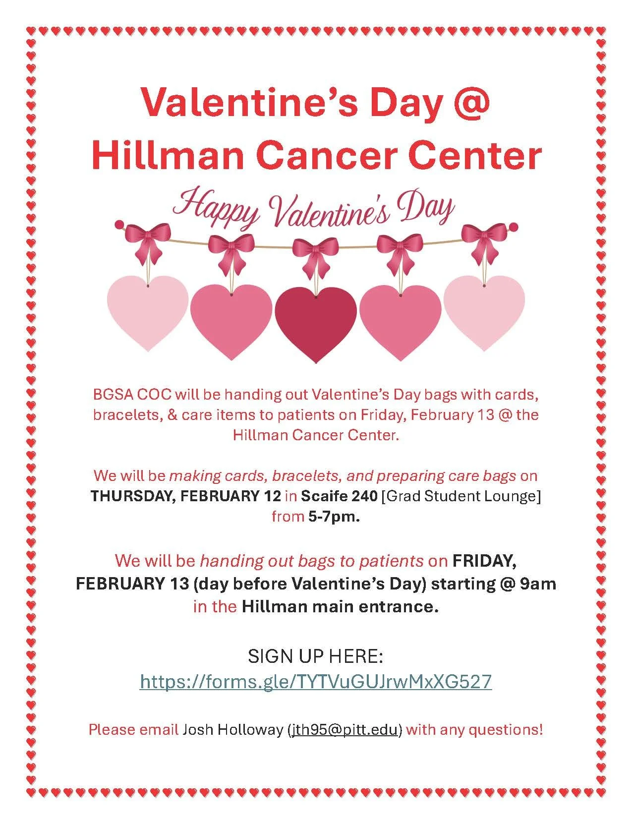 Valentine's Day @ Hillman Cancer Center