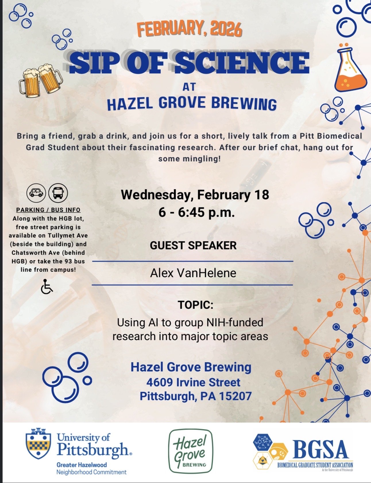 SIP OF SCIENCE TALK: Alex VanHelene