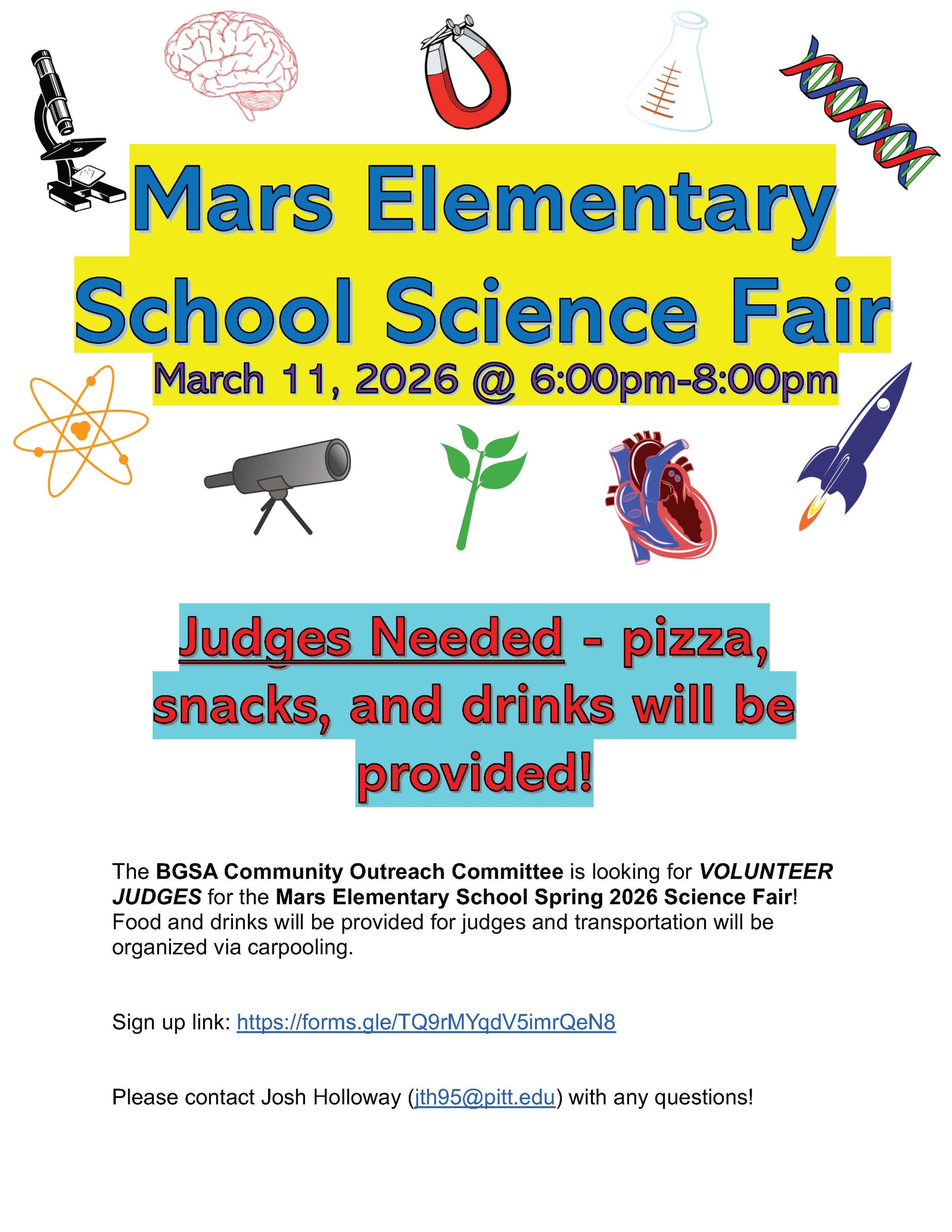 Be a Judge at the Mars Elementary School Fair
