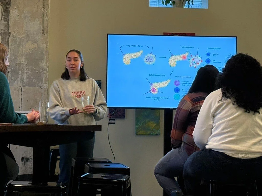 Thank you, Paulina Cabada Aguirre, for sharing your research on pancreatic cancer, and Brittany Gomez, who spoke about "From Lab to Life Support Al That Doctors Can Trust". We had an excellent engagement from the audience during our second 