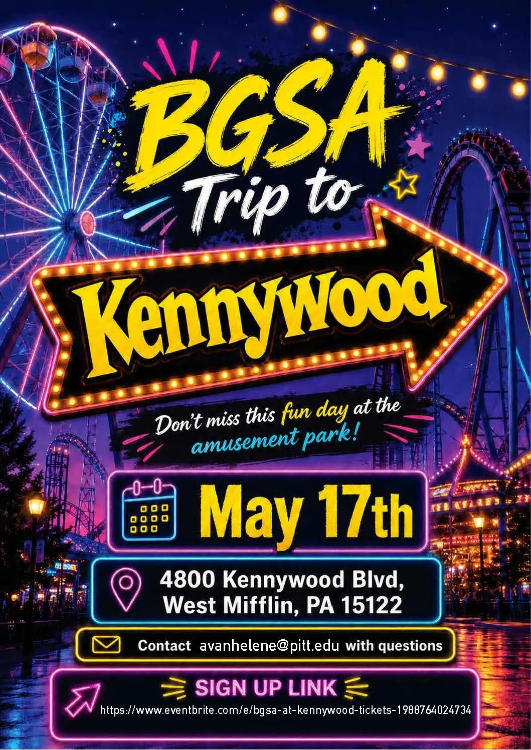 BGSA trip to Kennywood