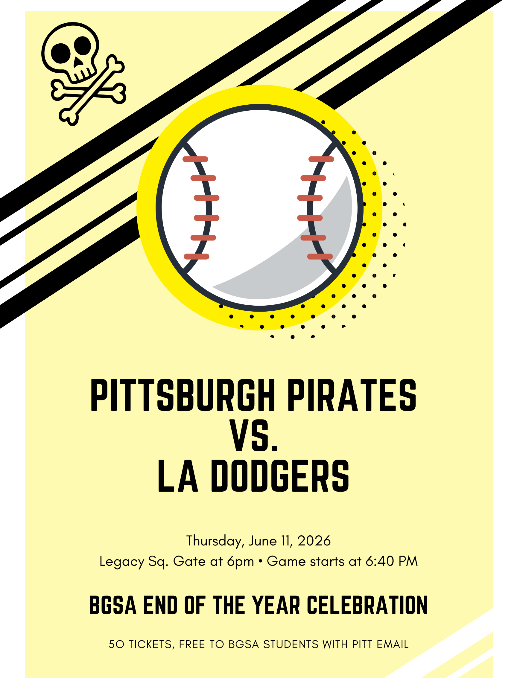 BGSA End of the Year: Outing to a Pirate Game