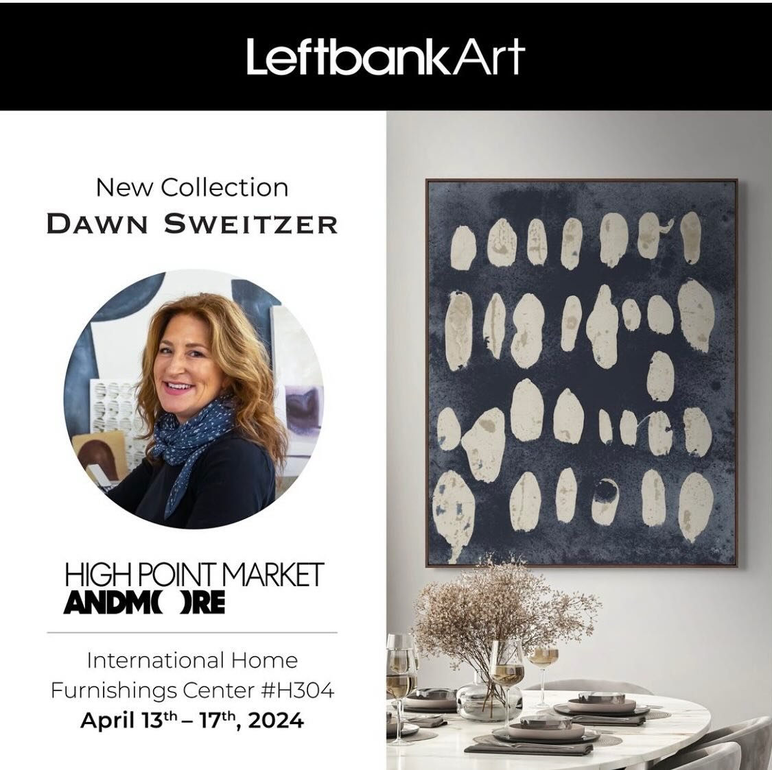 So happy to announce that I&rsquo;ll be at the Leftbank Art High Point Showroom today from 10am-12pm! I can&rsquo;t wait to see everyone and to introduce you to the new Leftbank Art x Dawn Sweitzer collection! See you there! 💗

#dawnsweitzerstudio #
