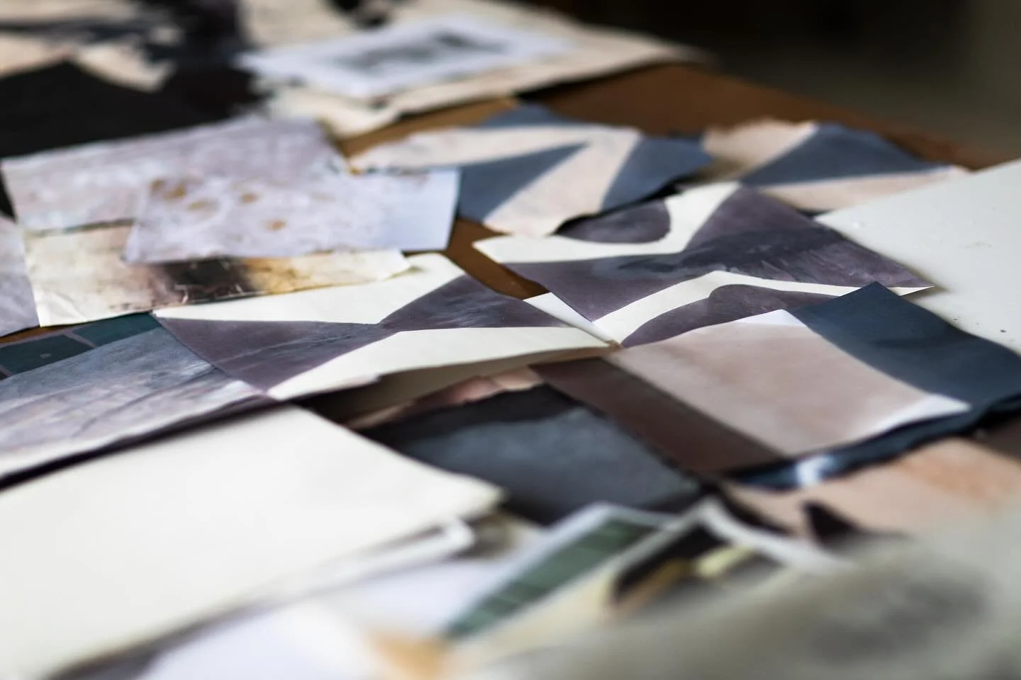 One project always leads to another. Recycling dye baths from cushions to dip dye handcrafted paper is a must at our studio. This practice was one I used for our beautiful Ink Grid Series!