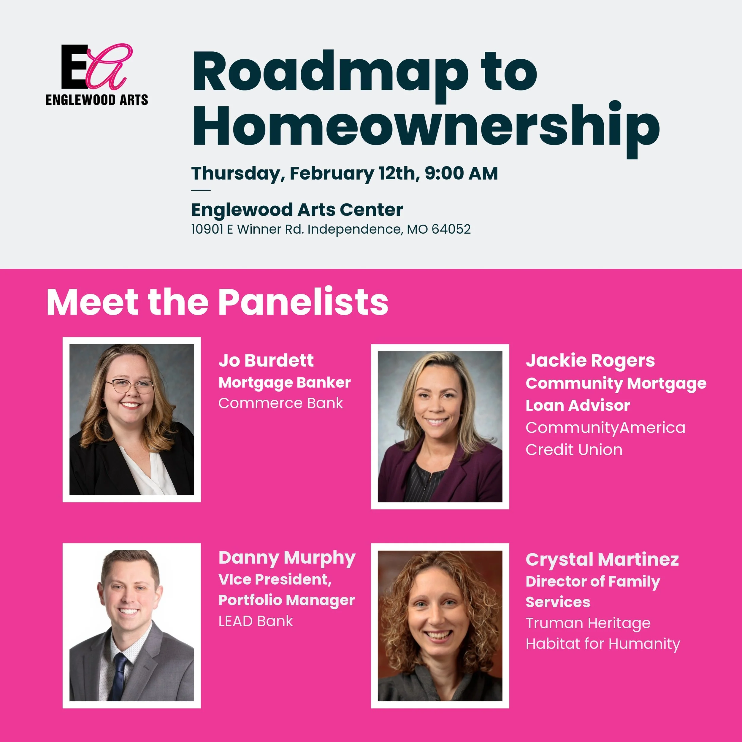 Image flyer with text descrbiting the Roadmap to Homeownershop event.