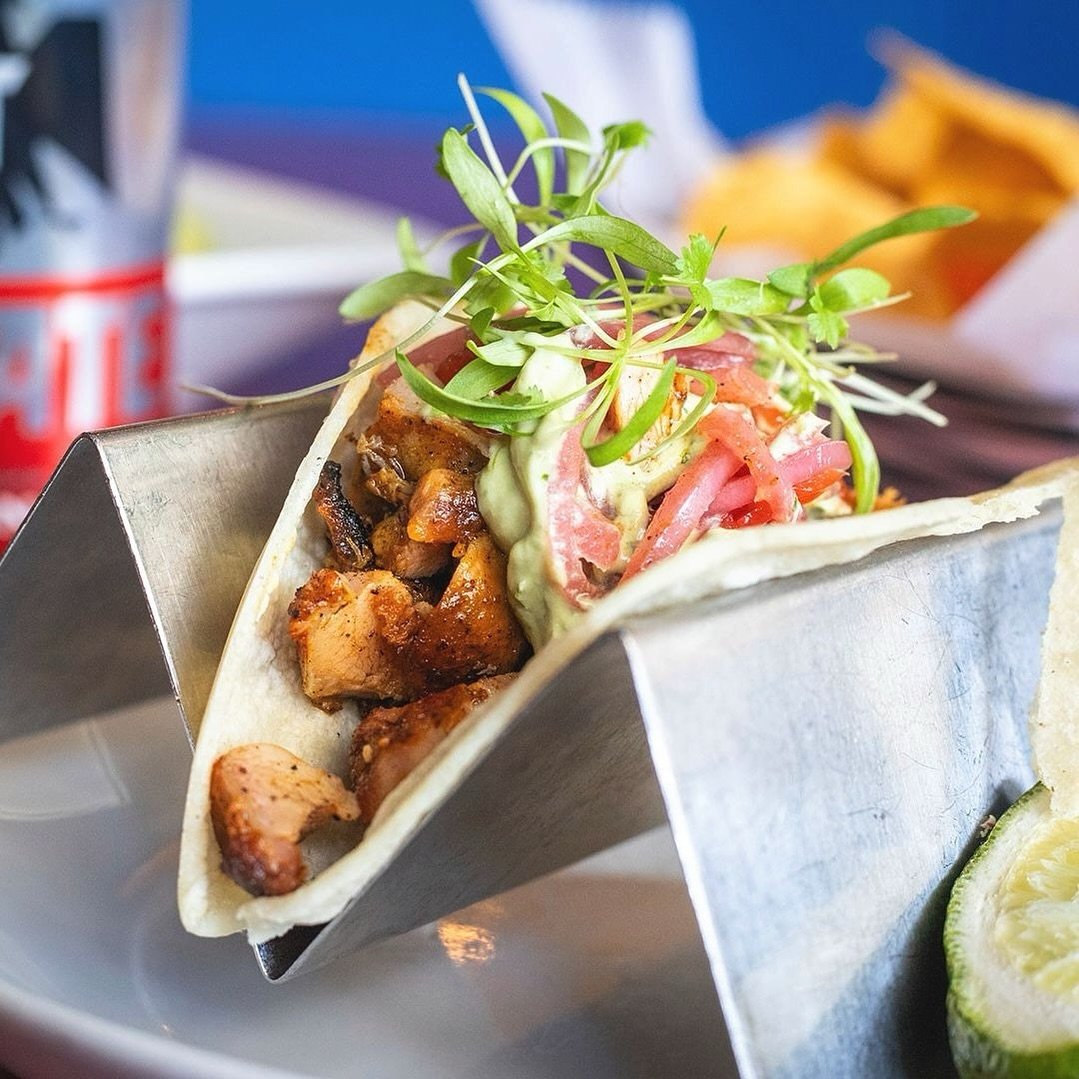 The countdown to Cinco is on and we&rsquo;re warming up for the party with these Yucatan Chicken Tacos tonight. 5 days to-go!⁠
⁠
Achiote chicken, pickled habanero-onion relish, avocado cilantro crema, micros