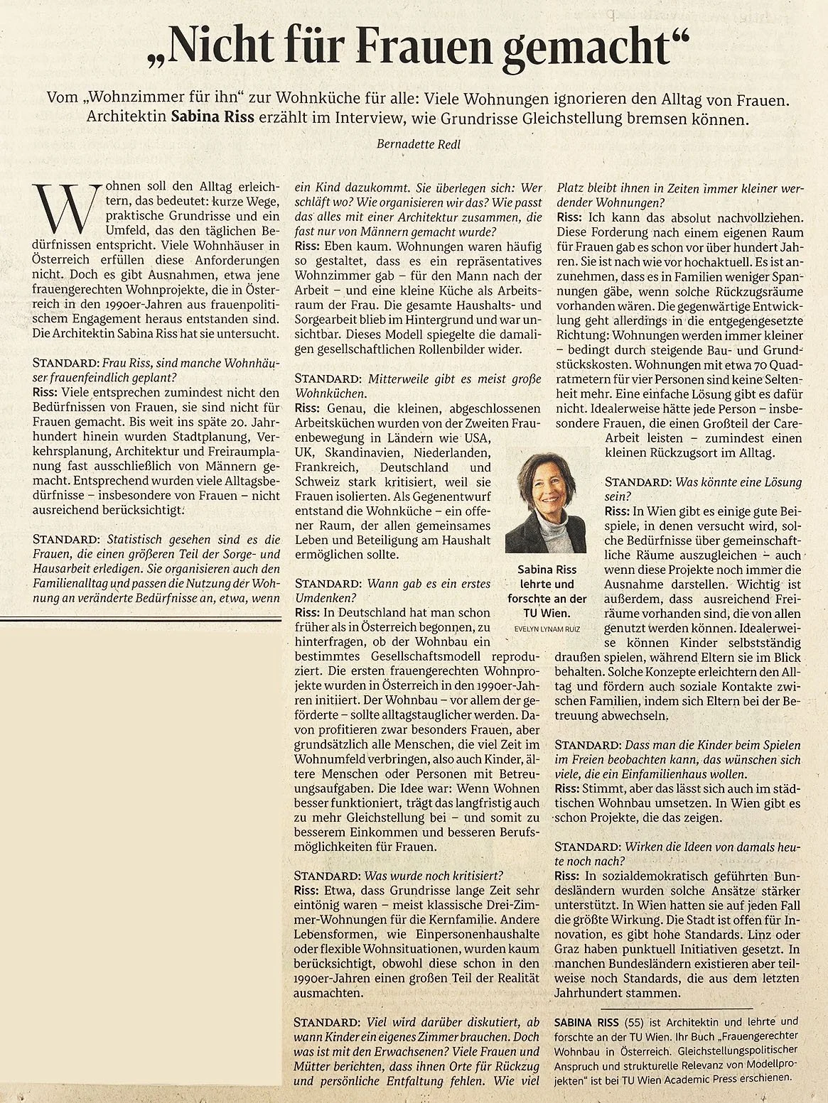 Wohnbau und gesellschaftliche Gleichstellung