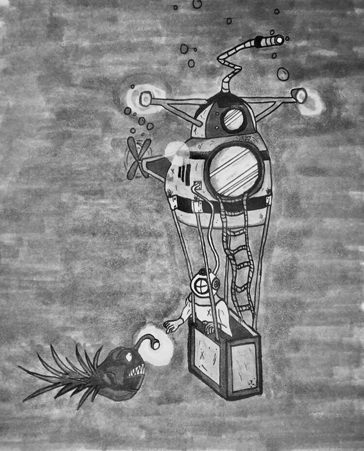  Made using Copic Markers on sketch paper in 2018. 