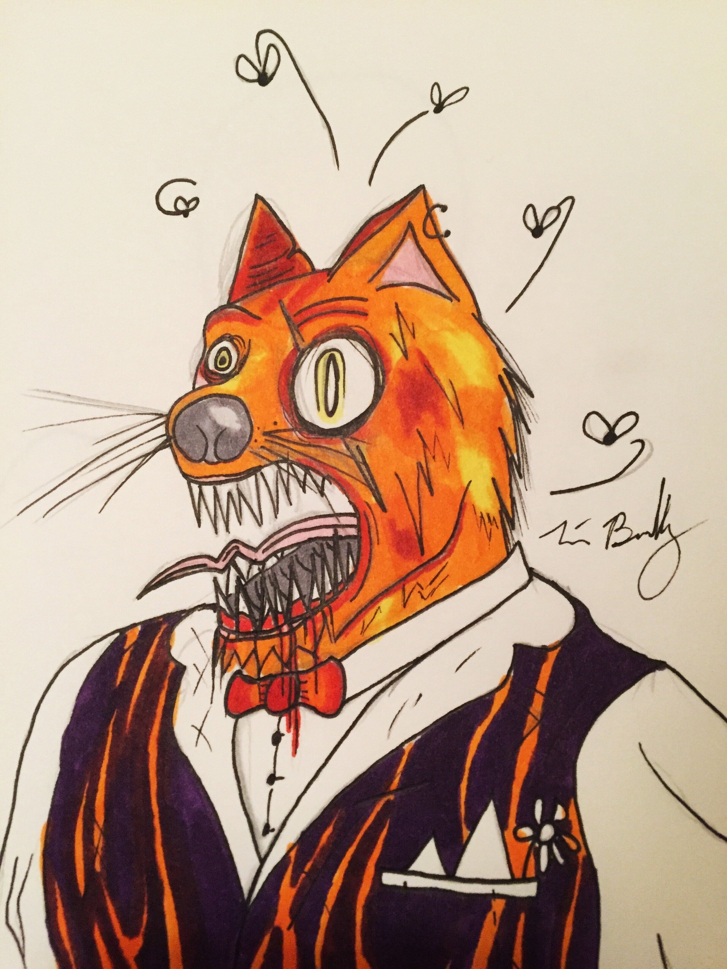  Untitled character sketch/concept. Made using Copic Markers and pencil on sketch paper in 2018. 