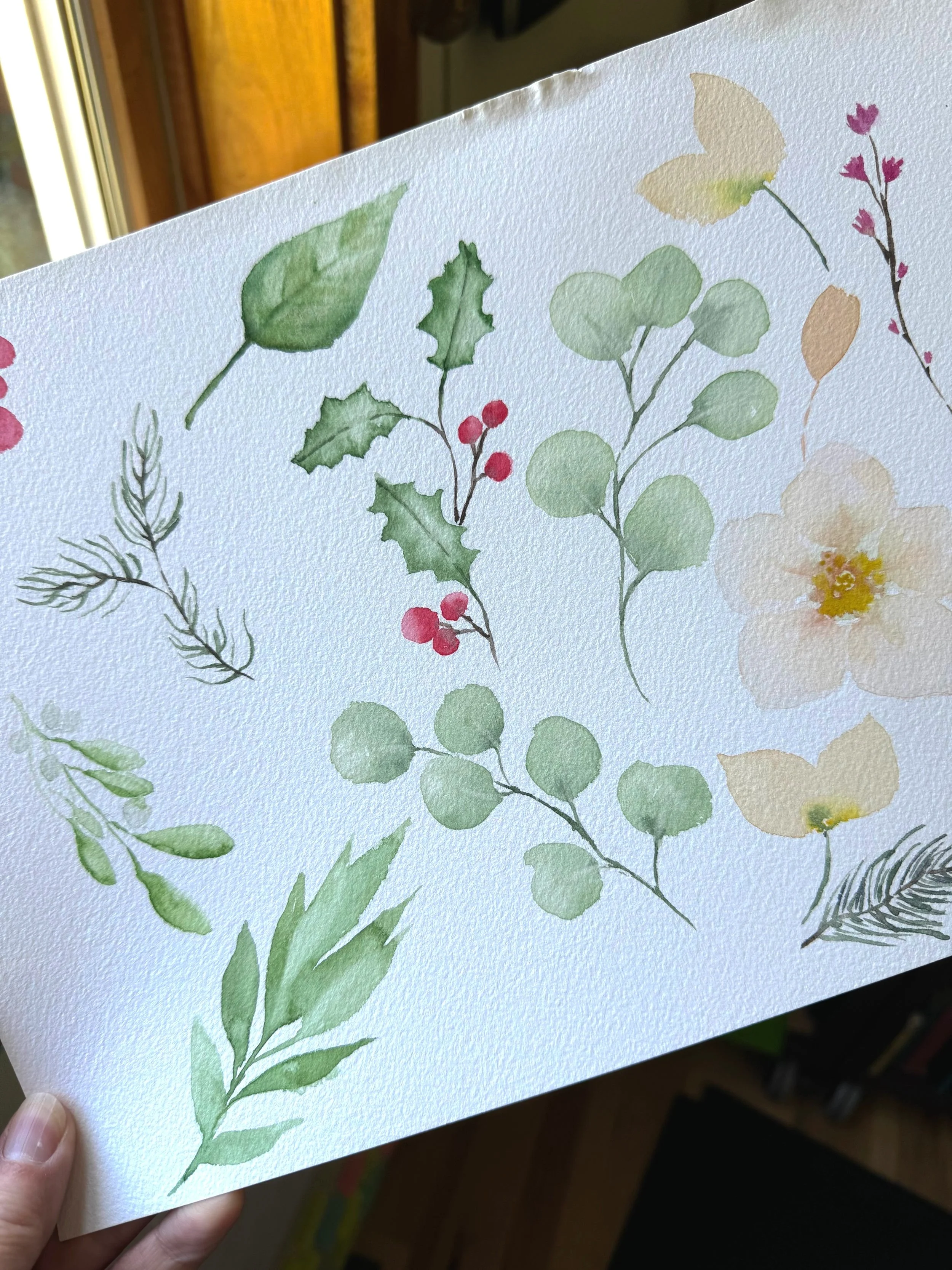 Pattern Development - White Floral Holiday