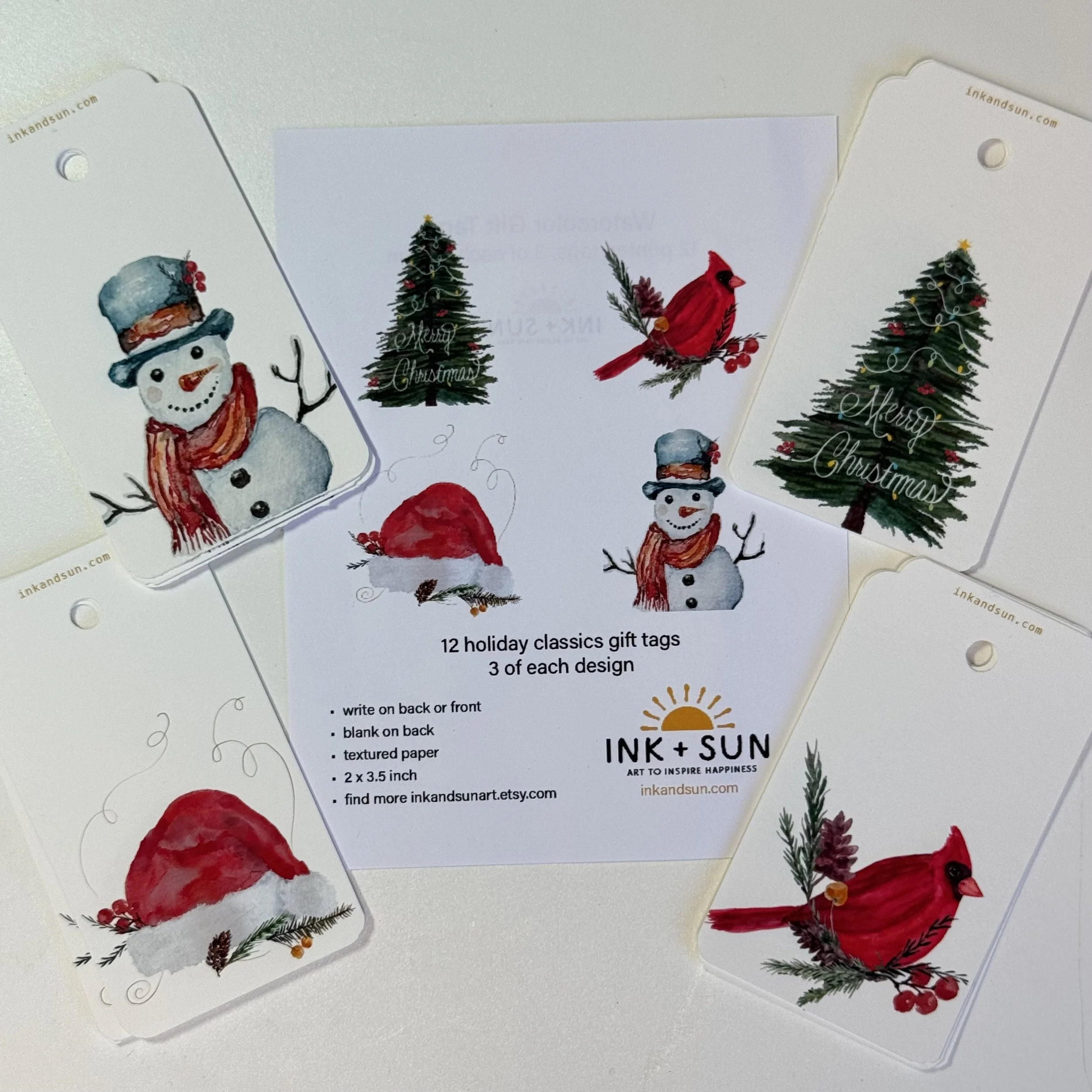 Holiday Gift Tags, Set of 12