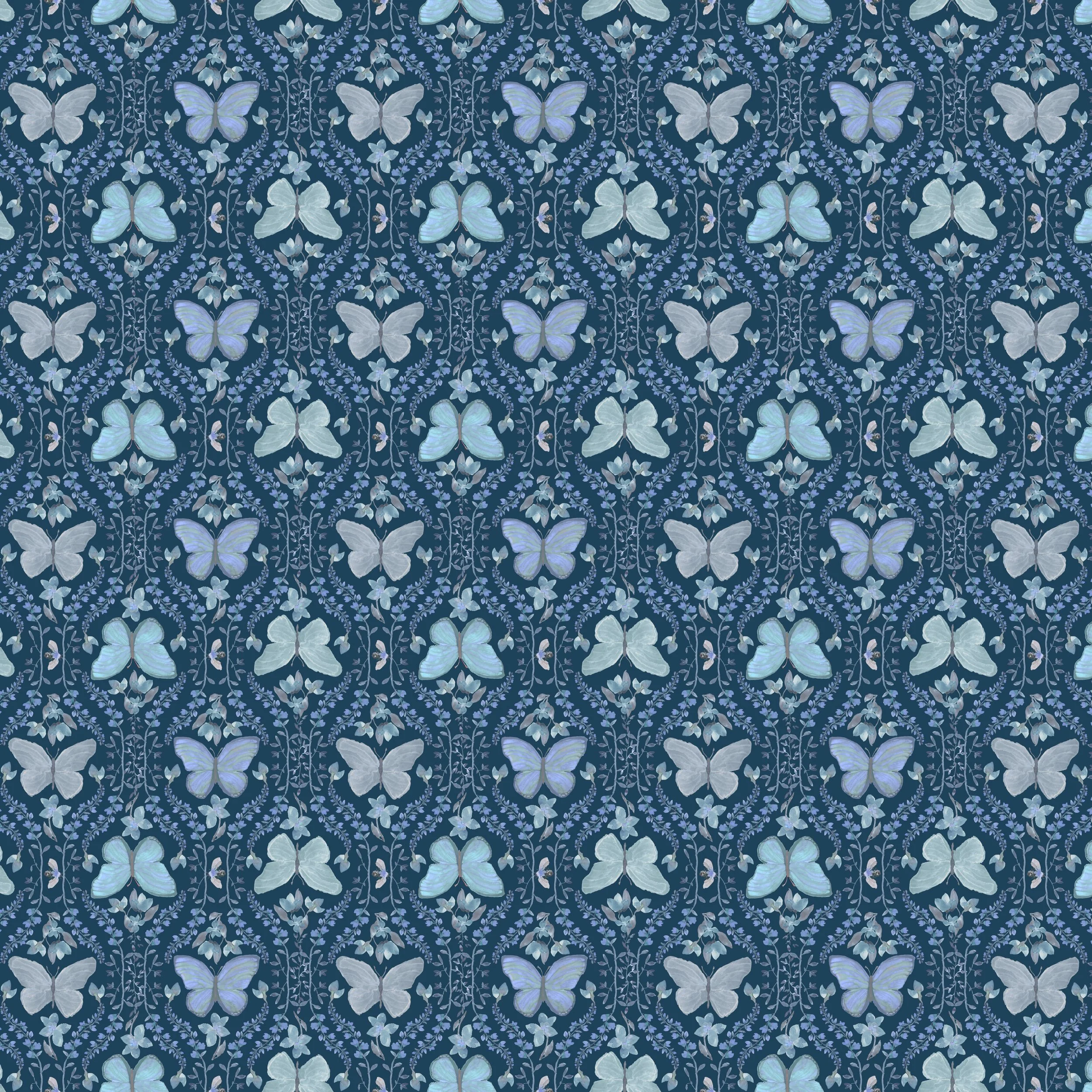 Butterfly Trellis Ogee Navy_inkandsun.jpg